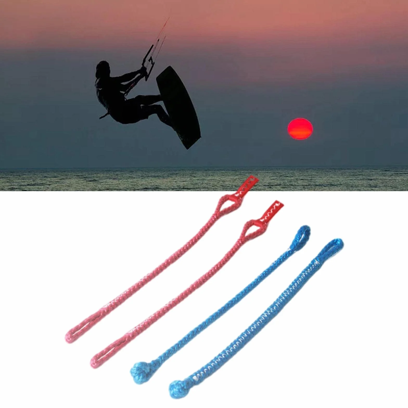 Línea 1000KG Pigtails Set Kitesurf Kiteboarding, Rojo Azul