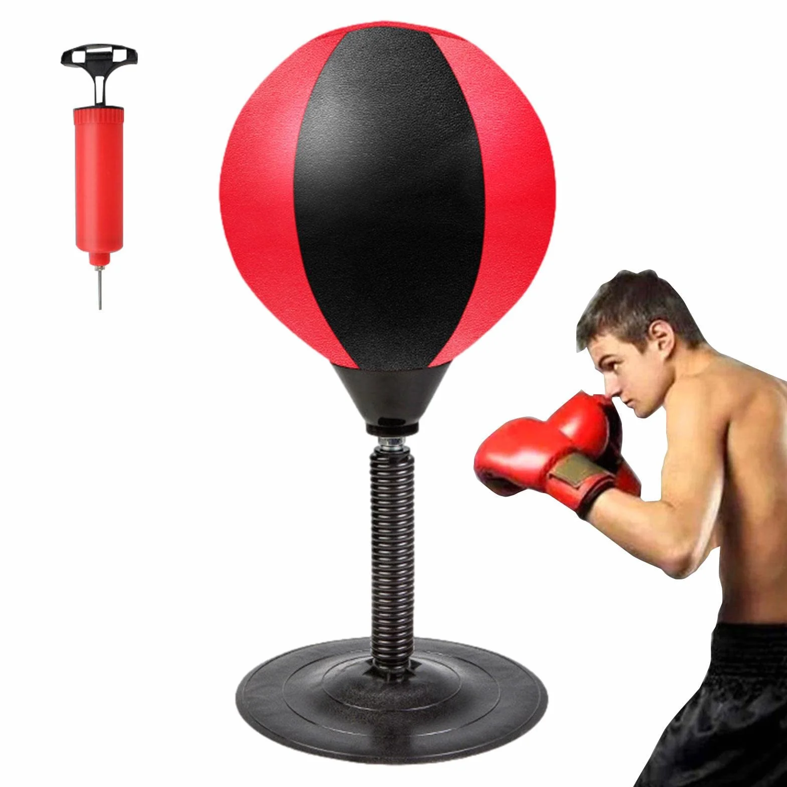 Fulenyi Saco de Boxeo de Escritorio, Buster de Estrés con Ventosa para Adultos y Niños