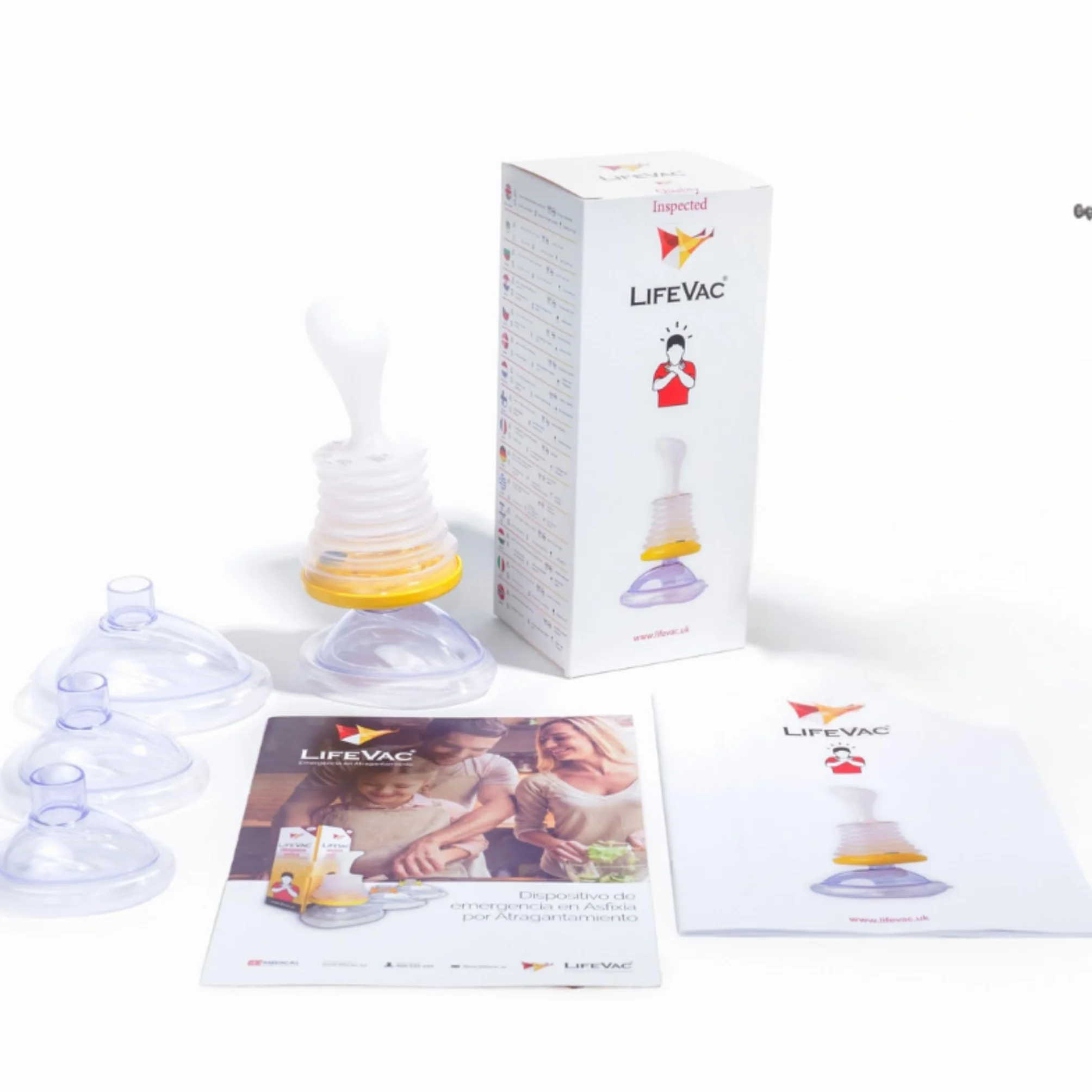 LifeVac Kit Hogar Antiatragantamiento para Adultos y Niños con 4 Mascarillas