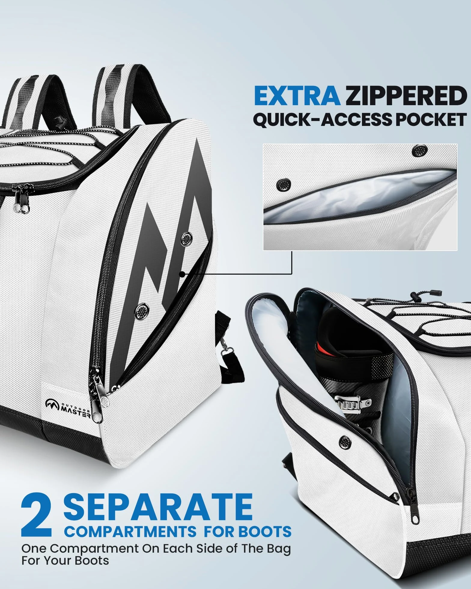 OutdoorMaster Bolsa para Botas 50 L Impermeable para Esquí y Snowboard