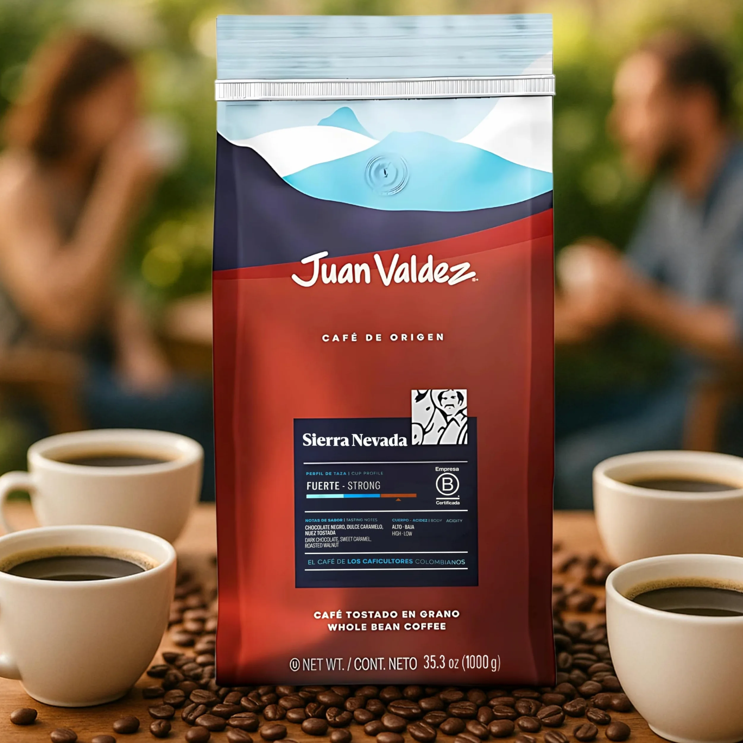Juan Valdez - Sierra Nevada | Café Tostado en Grano, Fuerte - 1KG