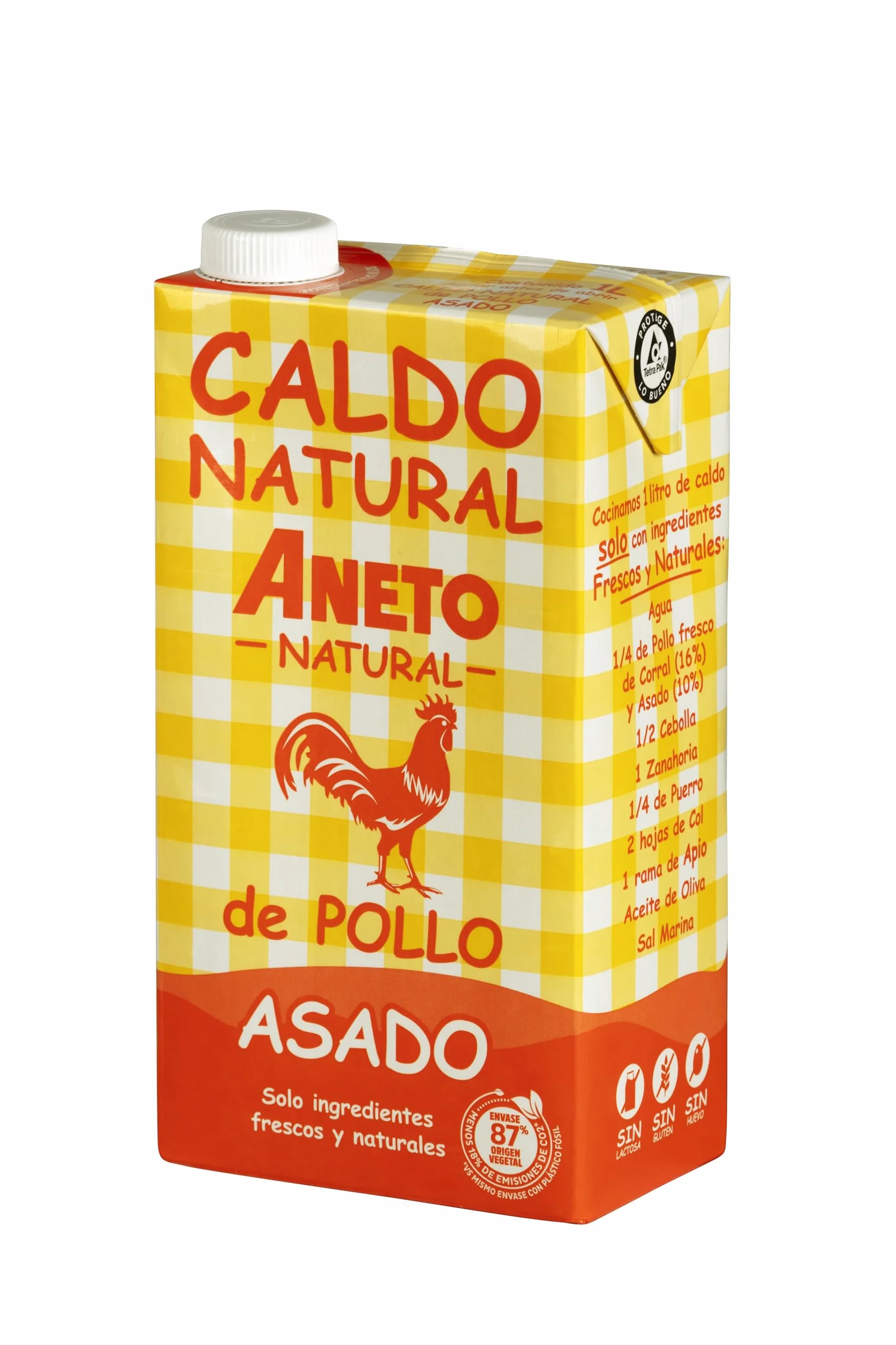 Aneto Caldo de Pollo Asado 100% Natural - 6x1L