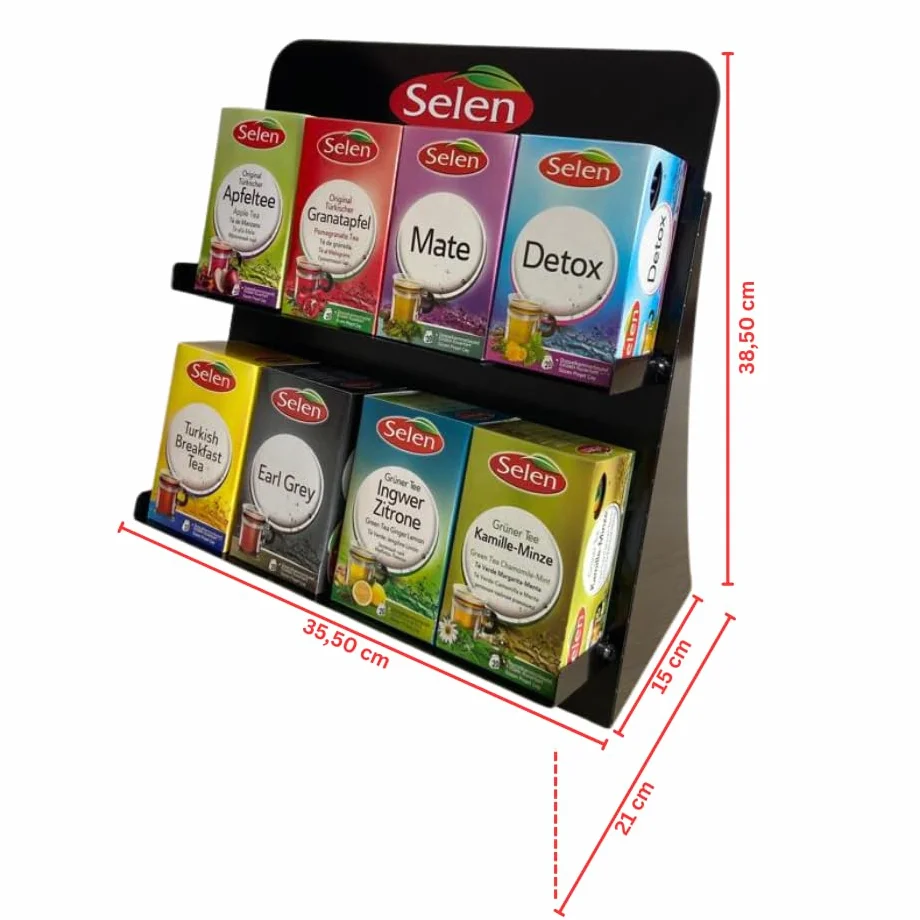 SELEN Expositor con 8 tés diferentes / 8x20=160 bolsitas de té