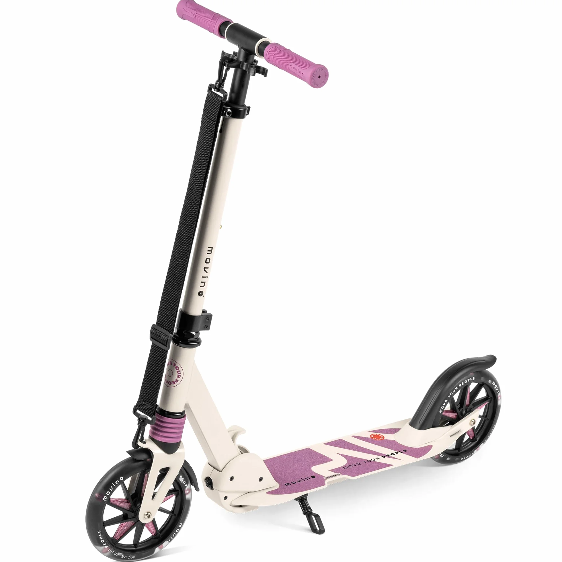 Movino Patinete Plegable Urbano para Niños Adultos Adolescentes hasta 100 kg Ruedas LED 180 mm Manillar Ajustable
