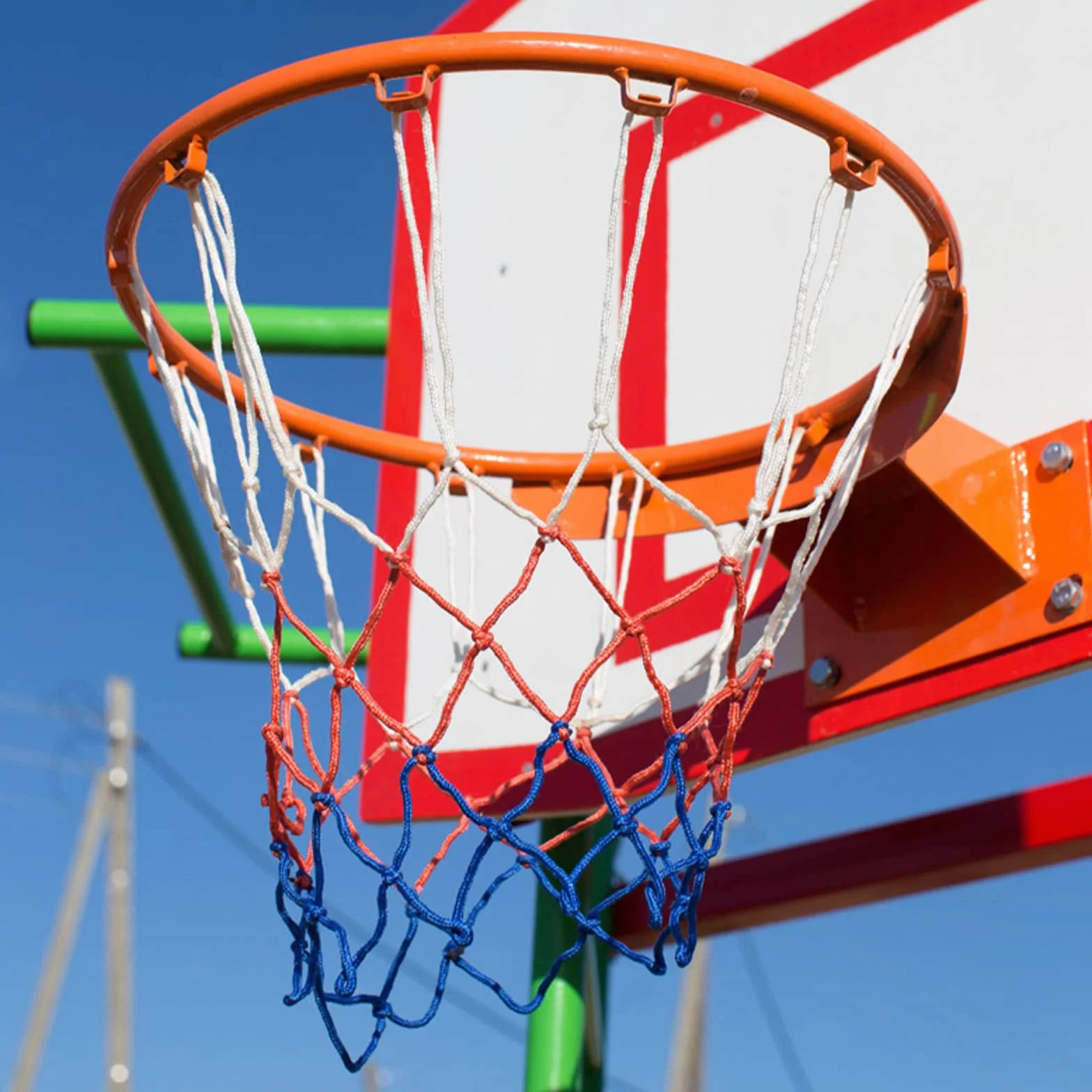 Red Canasta Baloncesto de Nailon Alta Resistencia 2 Piezas para Patio Escuela Interior Exterior