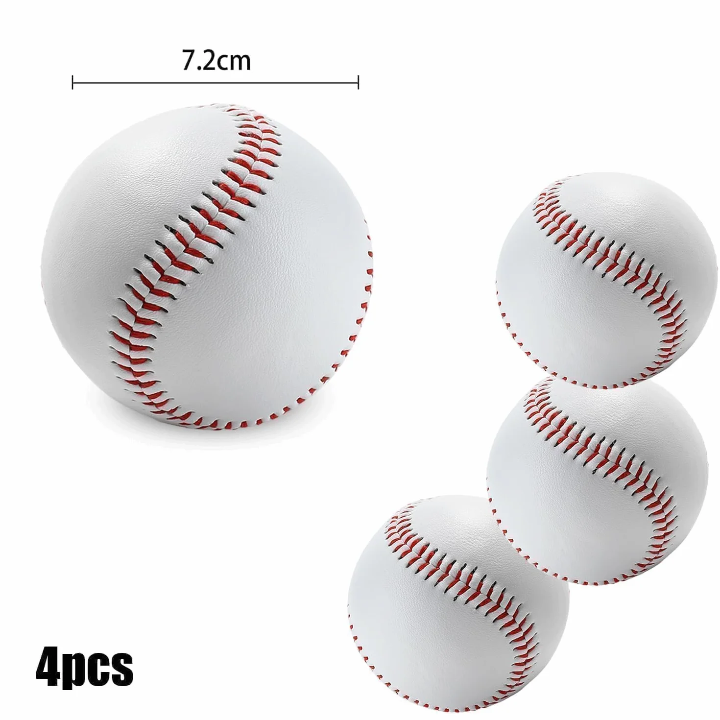 Pelotas de béisbol cosidas a mano, suave, 9 pulgadas, poliuretano, para adultos y jóvenes