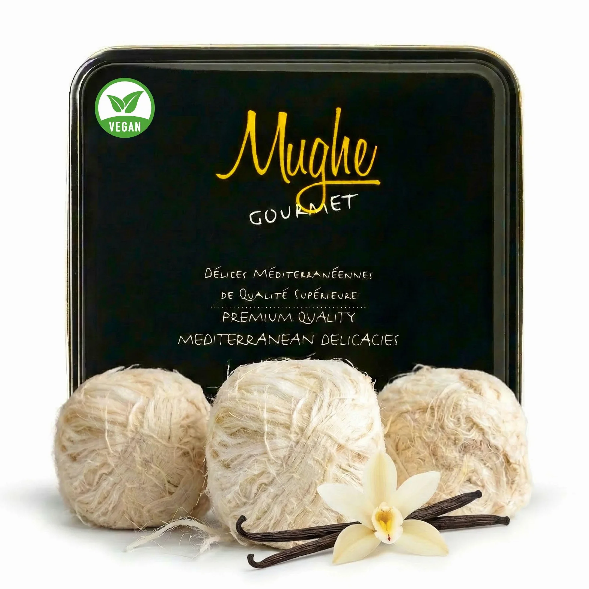 Mughe Gourmet Algodón de Azúcar Turco Pismaniye Dulce 12pz - Caja de Especial de Caramelo Halva - Confitería Pishmaniye - Halva de Hilo - Regalos Perfectos para Cumpleaños, Día del Padre