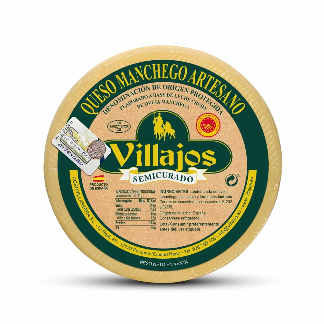 VILLAJOS Queso Manchego Artesano DOP SEMICURADO Mini