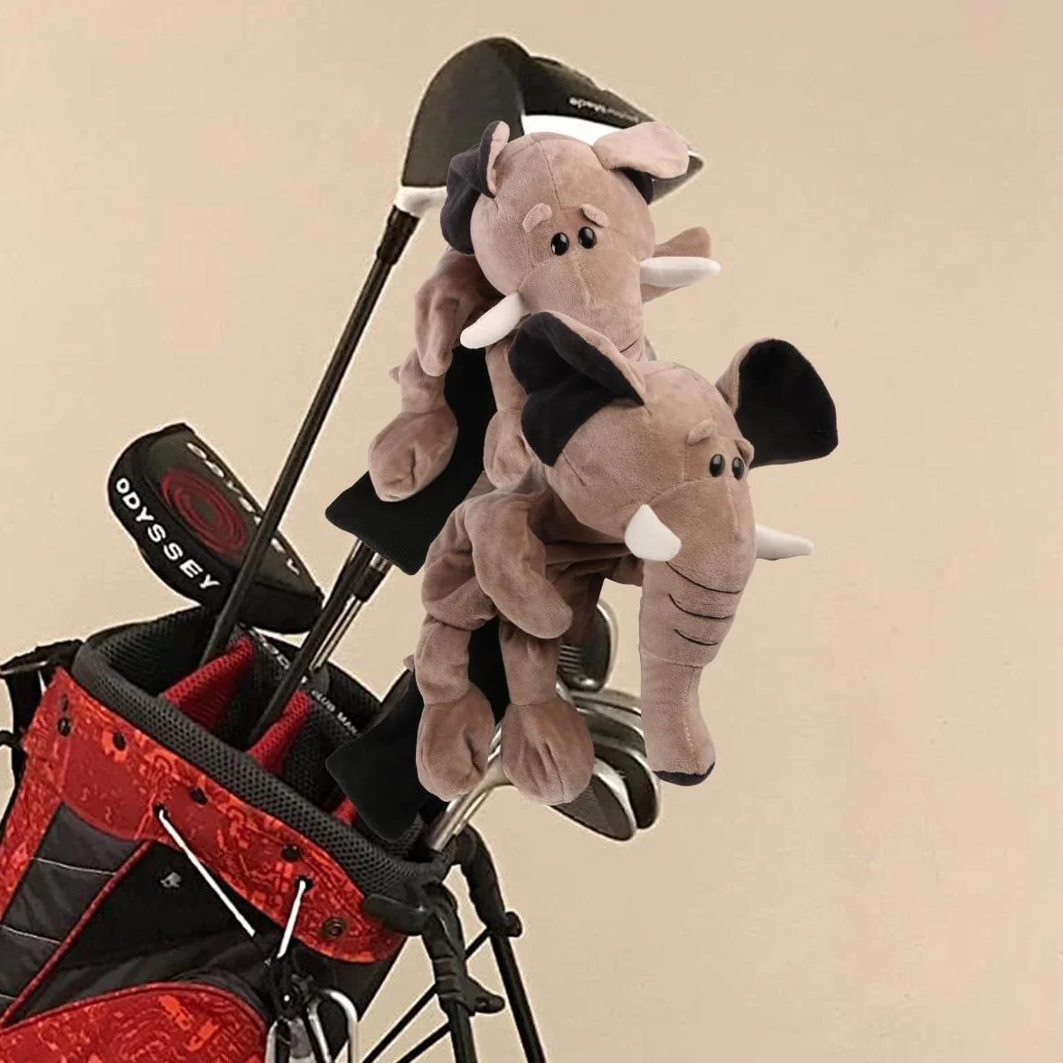 Sarini Funda para Palo de Golf con Forma de Elefante, Diseño Divertido de Animales, Apta para Palos de Madera