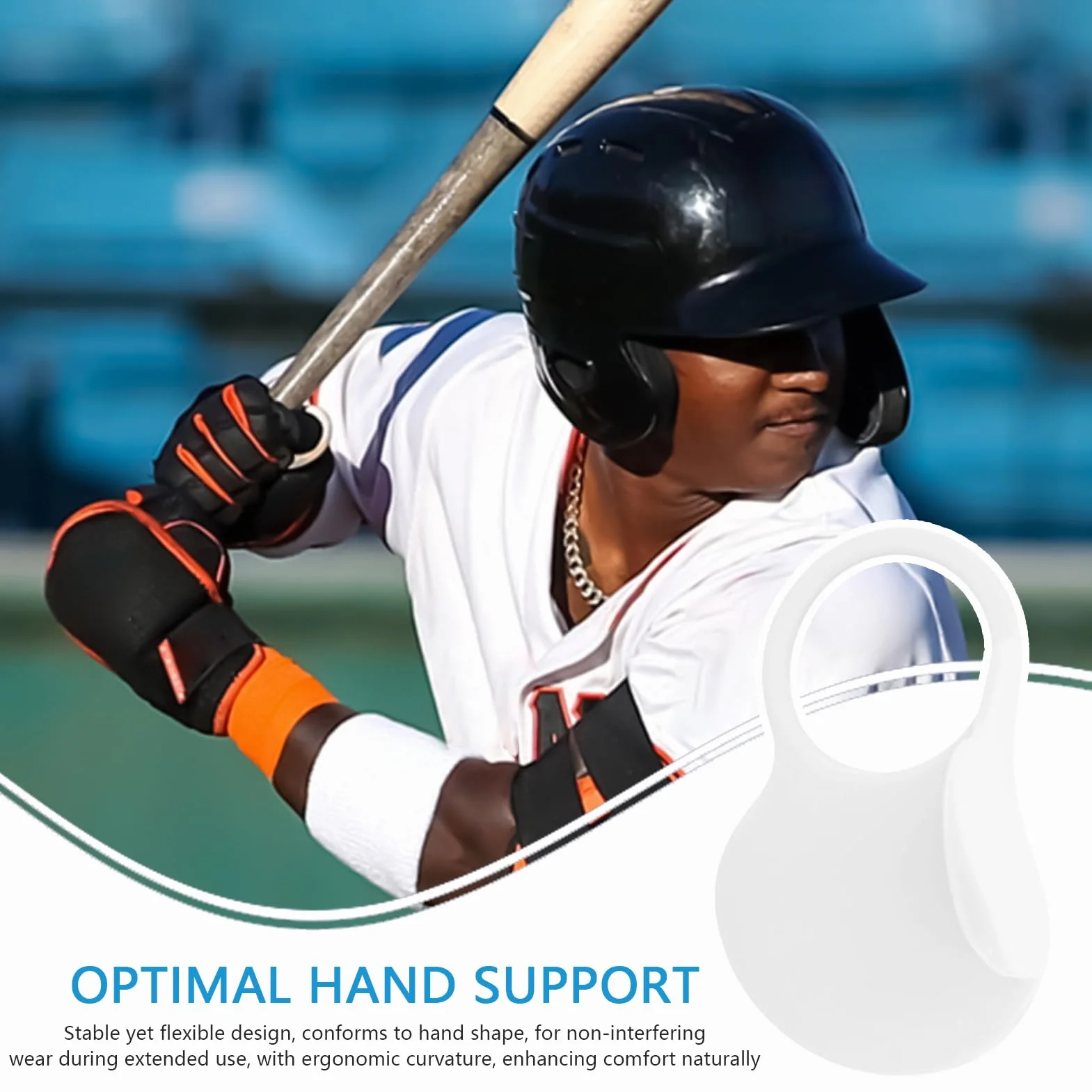 Protector de pulgar para béisbol, ayuda de entrenamiento para mango de impacto, portátil para golf, softball, pickleball
