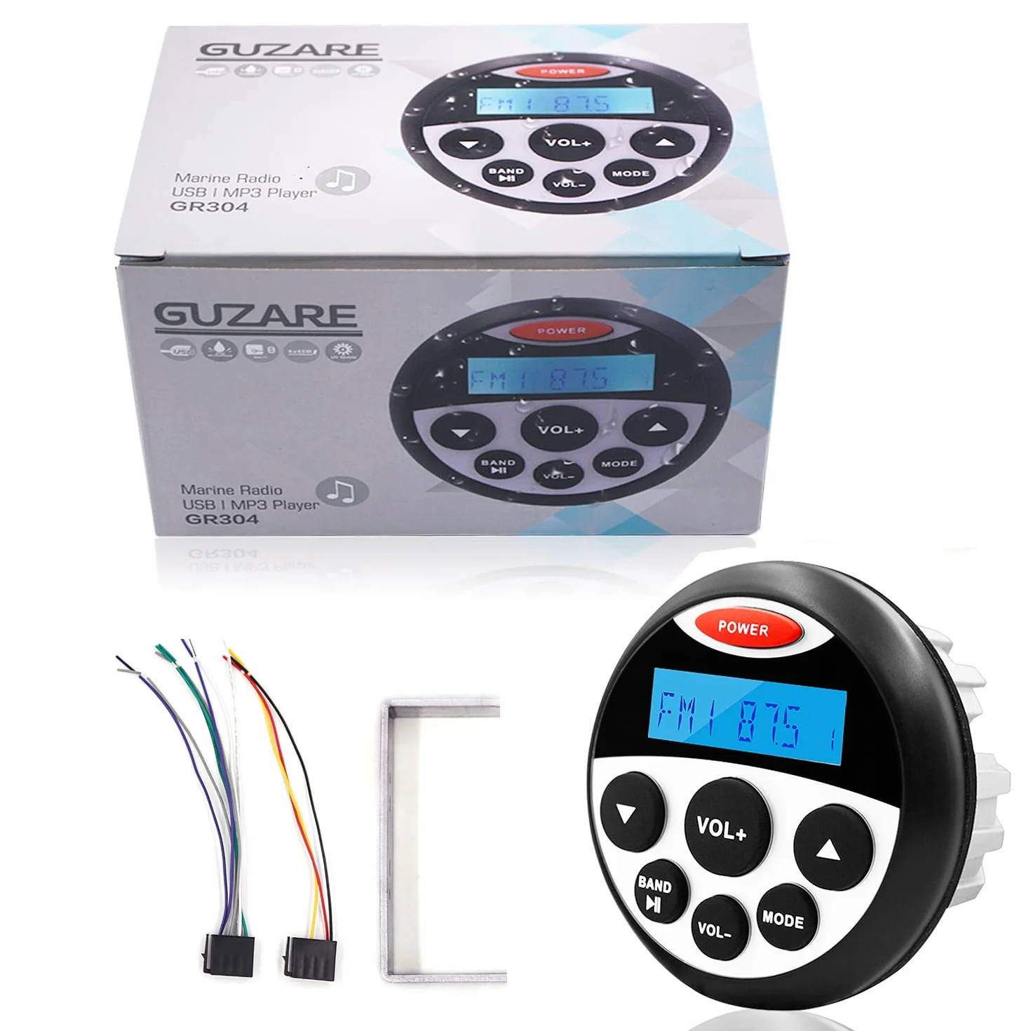 Receptor estéreo para Barcos Bluetooth 45x4W Impermeable AM FM GR304