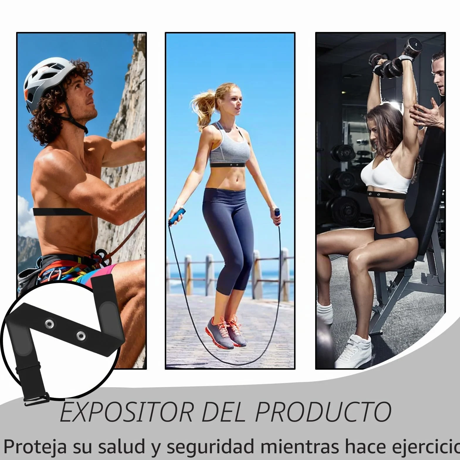 Banda Elástica Ajustable Bluetooth Ant+ Recambio Cinta Frecuencia Cardiaca 70-115 cm Compatible Garmin Wahoo Polar H10 H9 Coospo Bryton Magene Livlov Ideal Resistente Agua Sudor