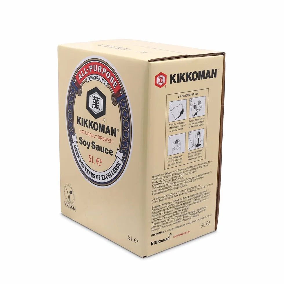 KIKKOMAN - Salsa de soja, paquete de 5 (1 X 5 LTR)