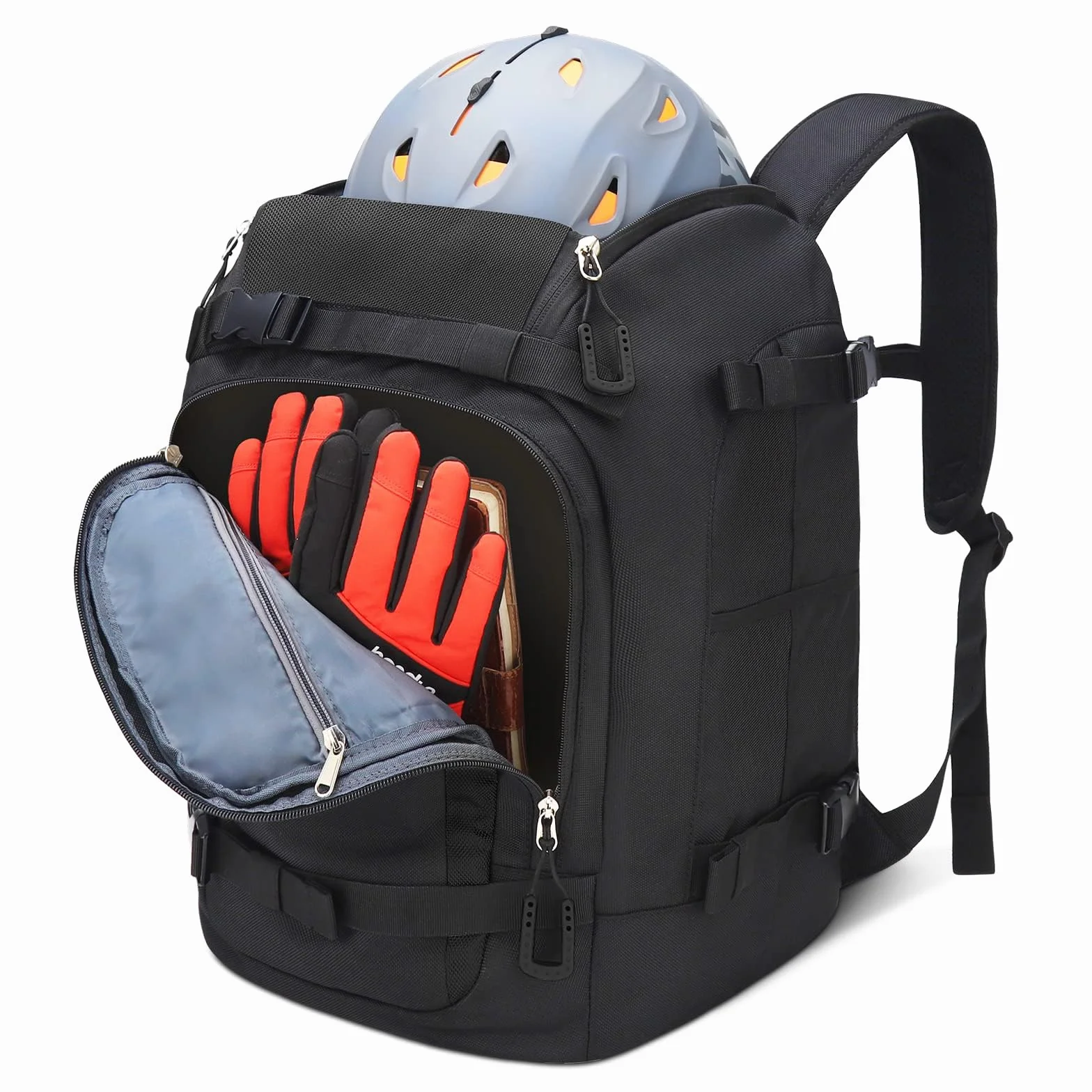 Bolsa para botas de esquí 50 L 1680D nailon con compartimento para casco