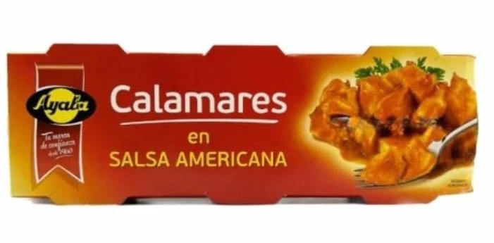 Calamares en Salsa Americana Pack 3 Latas 59g Listos para Consumir