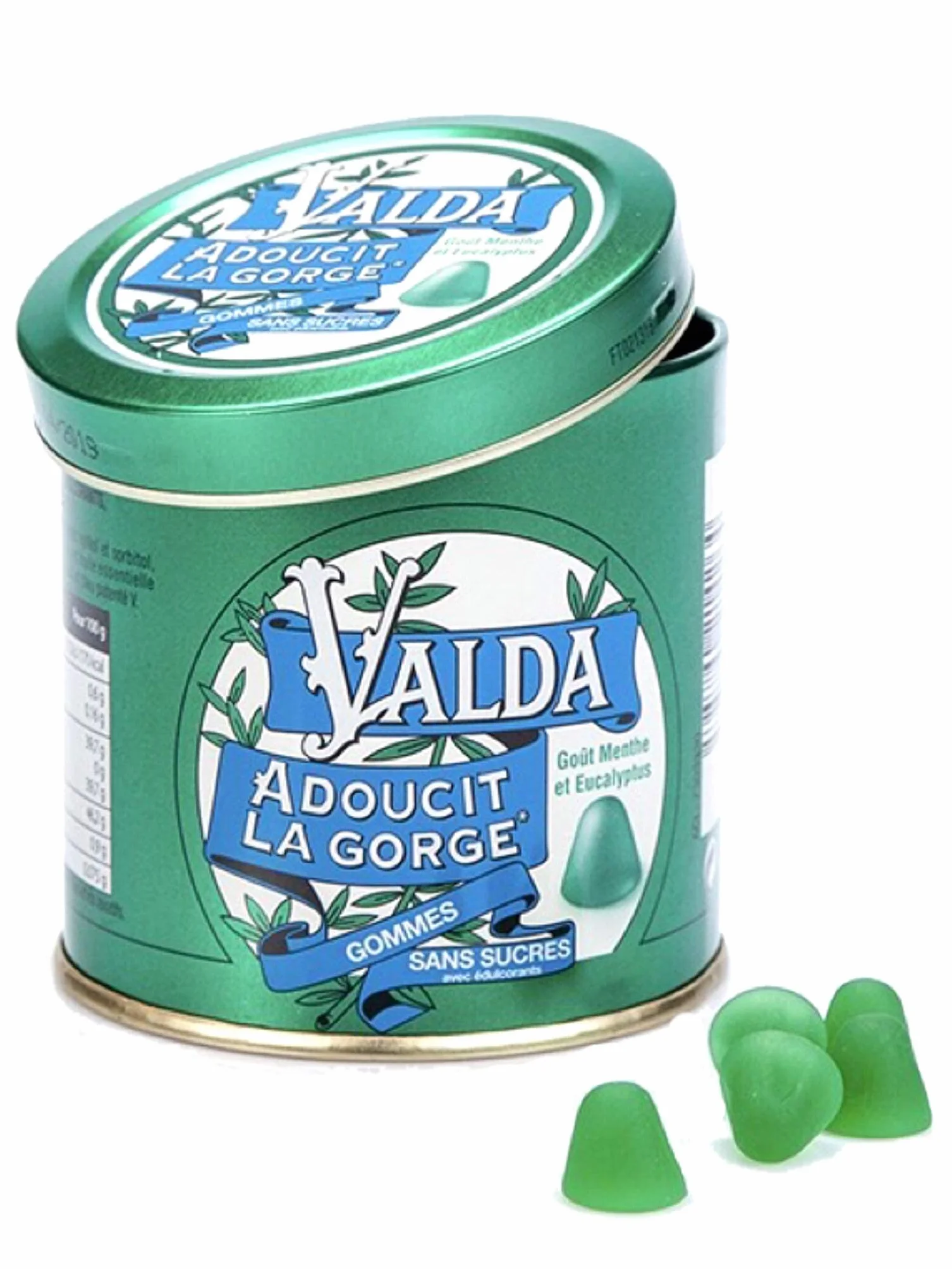 Valda Gomas Sin Azúcar Sabor Menta Eucalipto 140 g - Lote de 2 cajas(2)