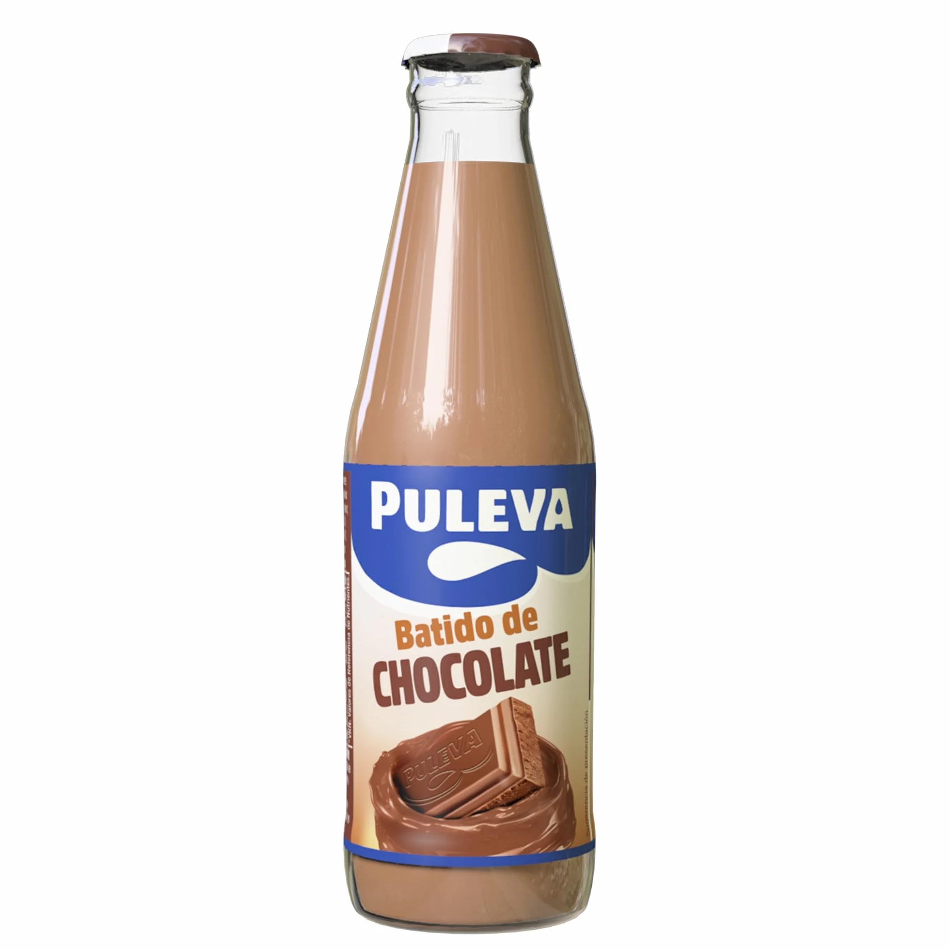 Puleva - Batido Puleva Cacao Botella de Cristal, Leche Parcialmente Desnatada, Rico en Proteínas, Calcio y Vitamina D, Ideal para Niños y Familias, Pack 24 Unidades