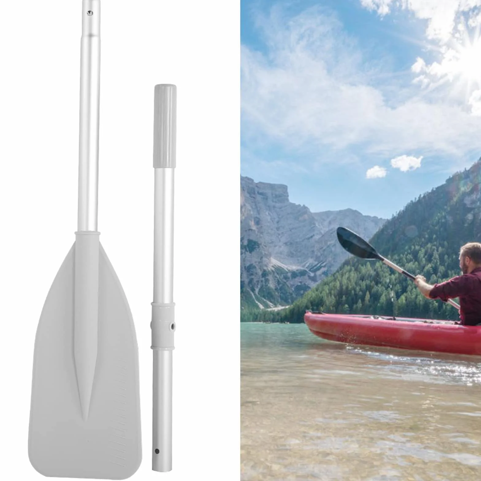 Remos de Kayak ABS Aleación de Aluminio para Canoa Rafting Barco Remos 2 Uds Niños y Adultos