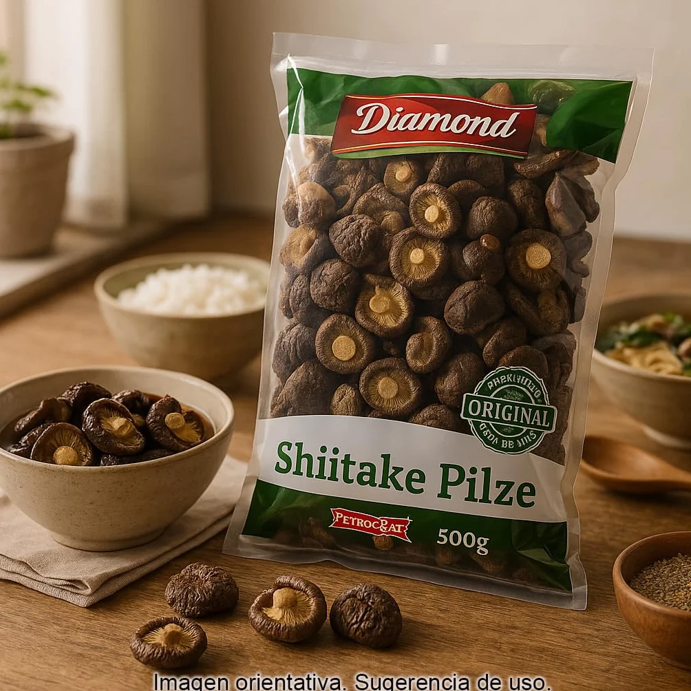 Setas Shiitake Deshidratadas 500 g Bolsa Ahorro Sabor Umami Intenso para Ramen Sopas Caldos Guisos Arroces Salteados y Salsas