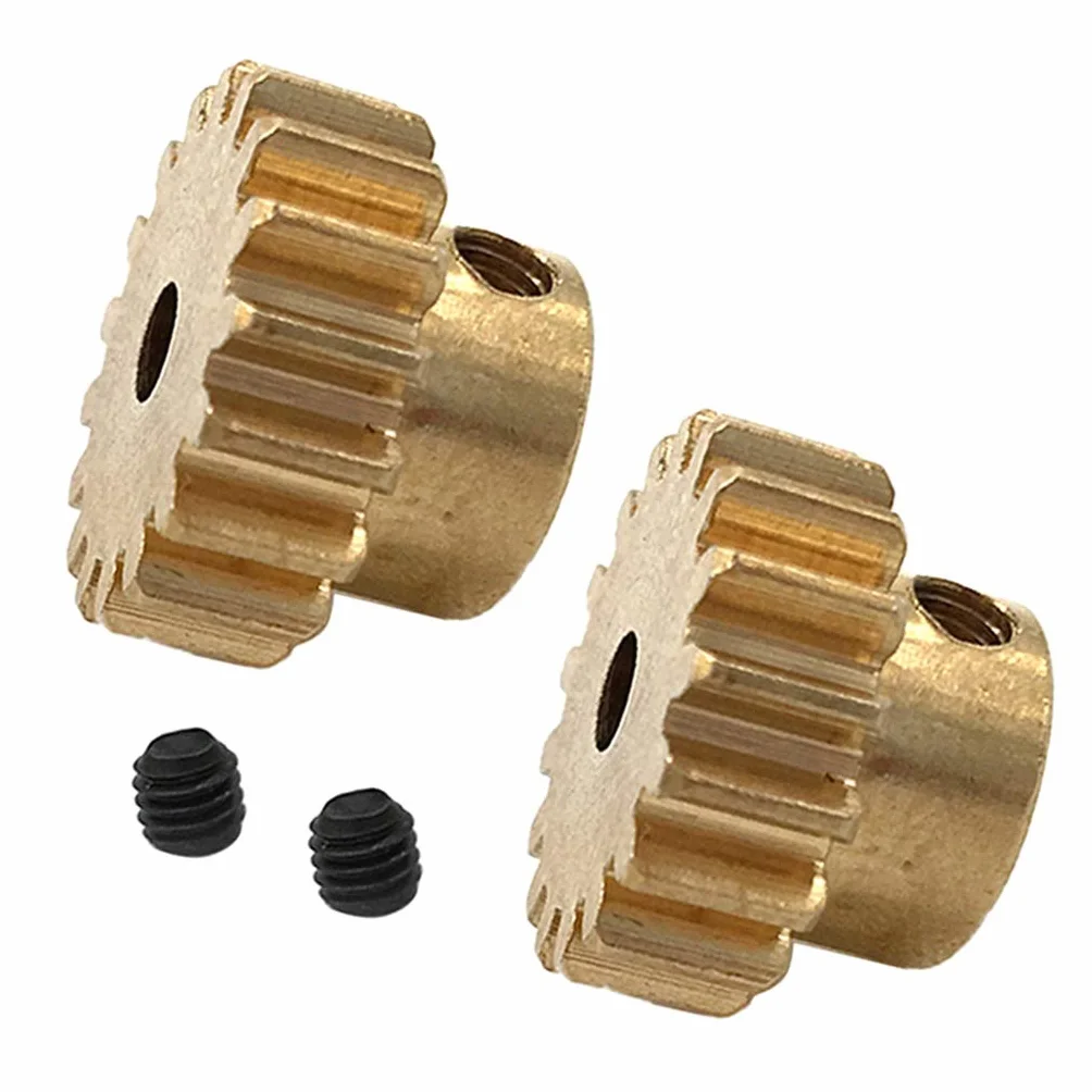 2 Piezas de Engranajes de Motor de latón 17 Dientes de piñón Dorado for WLtoys 12428 12423 12628 y Eje de diámetro de 3.175 mm RC Car Crawler Truck Buggy