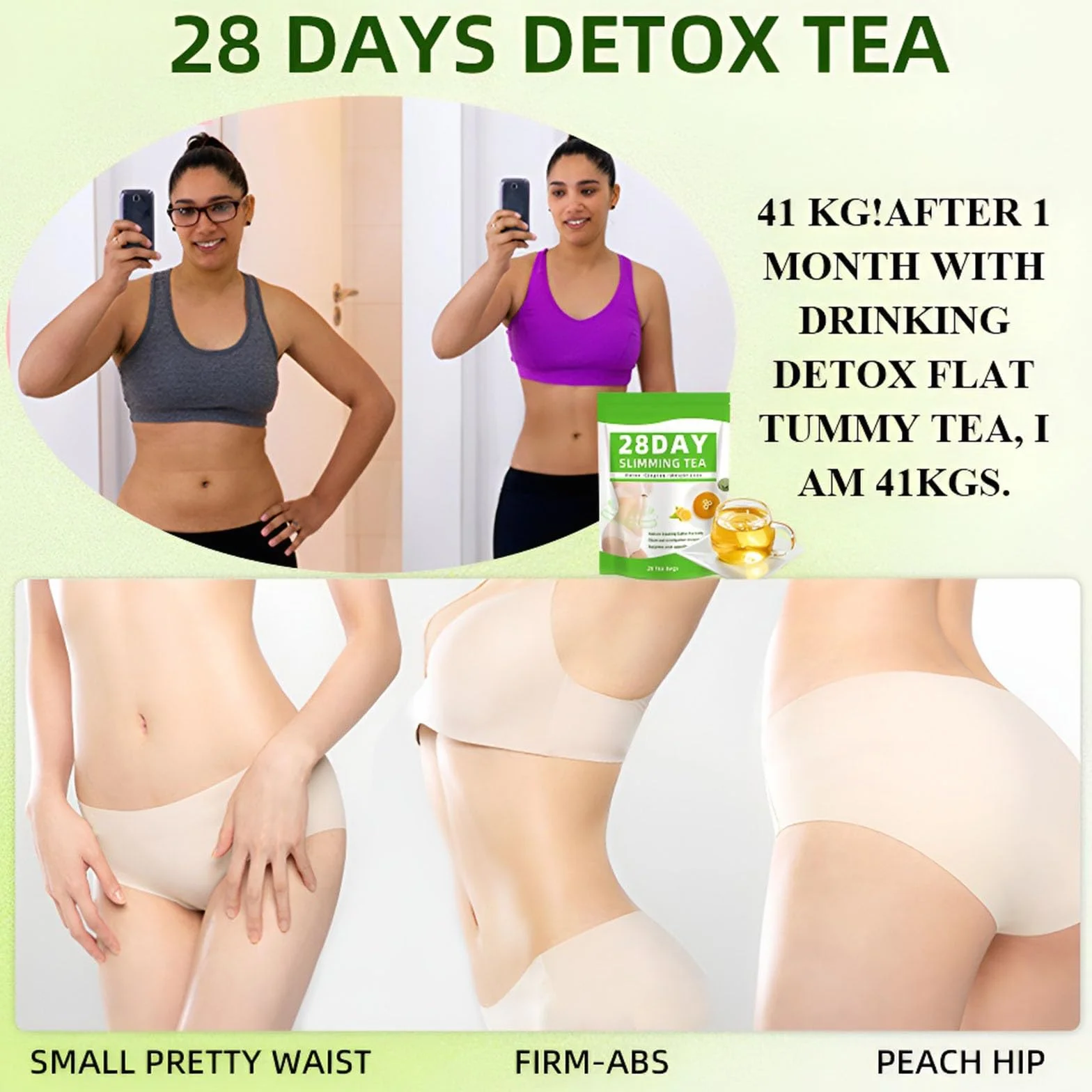 Bolsitas De Té Desintoxicante De 28 Días: Té Adelgazante Natural De Hierbas For La Desintoxicación Y El Bienestar Corporal.(1PC)