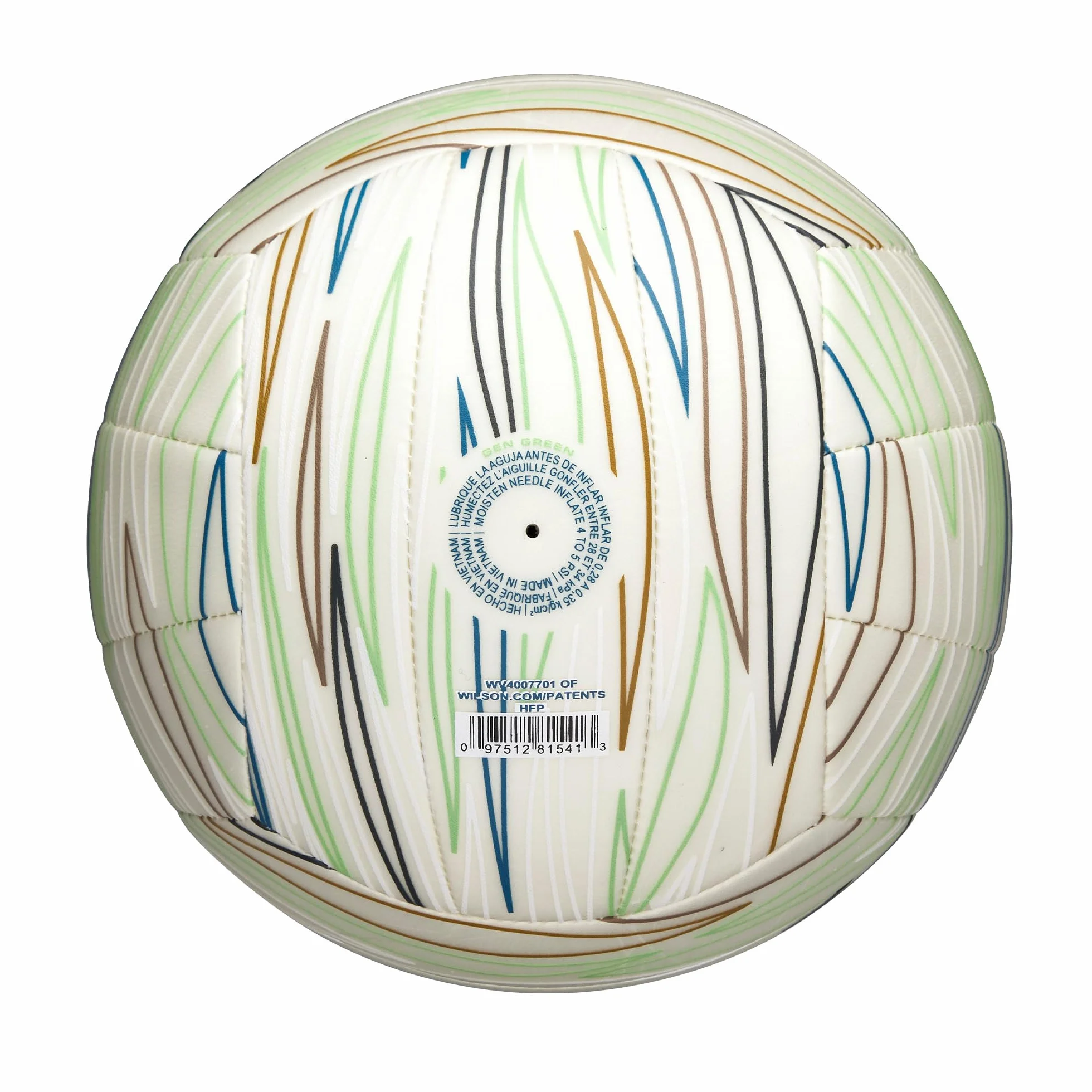 Wilson Balón de Voleibol Shoreline Gen Green Oficial Blanco/Azul TPU Reciclado