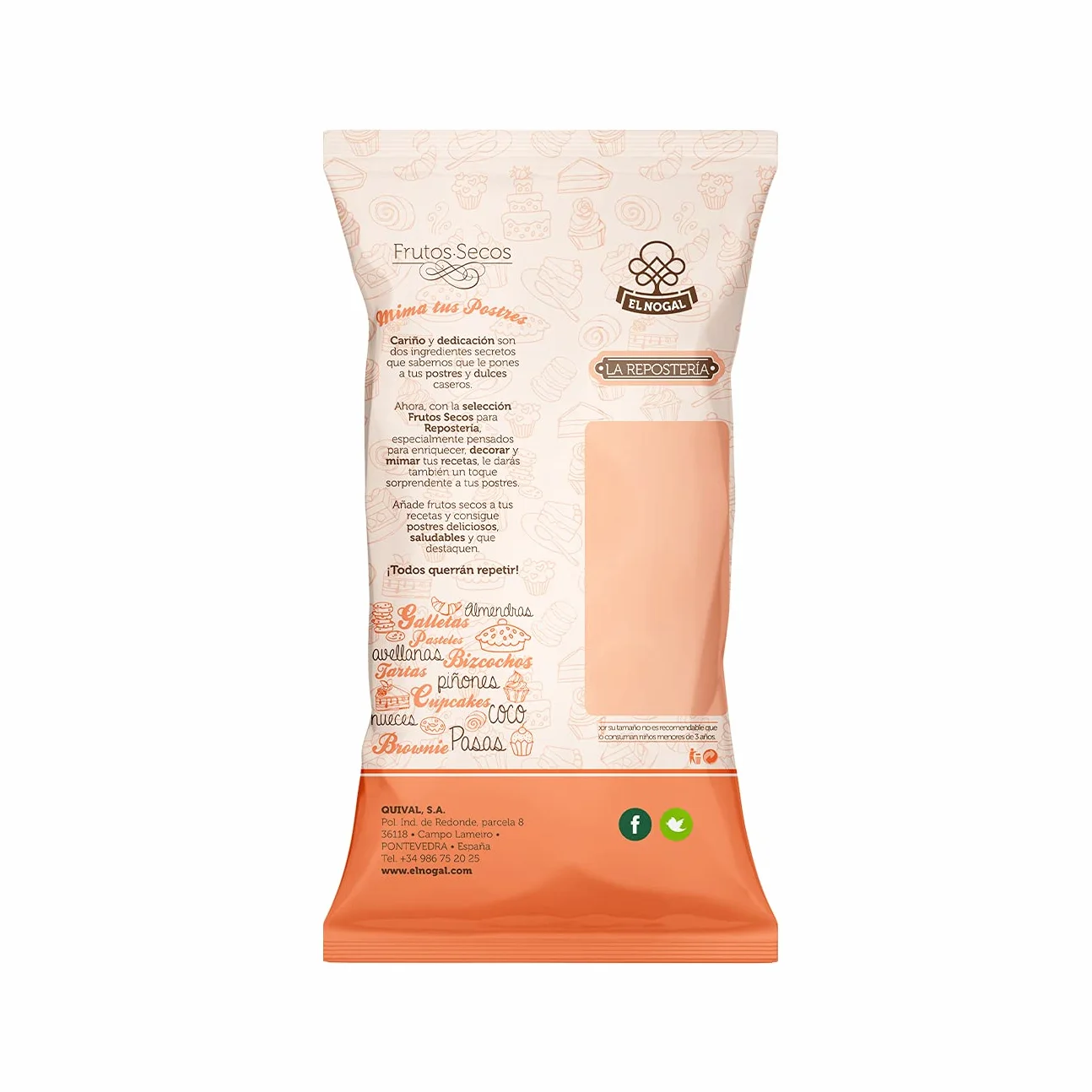 EL NOGAL Frutos Secos Almendra Laminada - Repostería Bolsa, 125