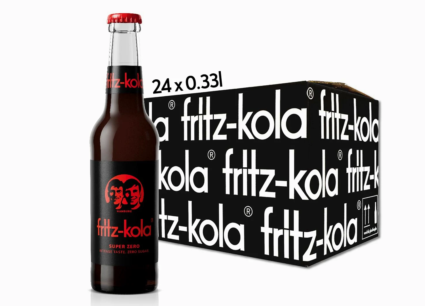 fritz-kola super zero (0,33l) x 24 unidades