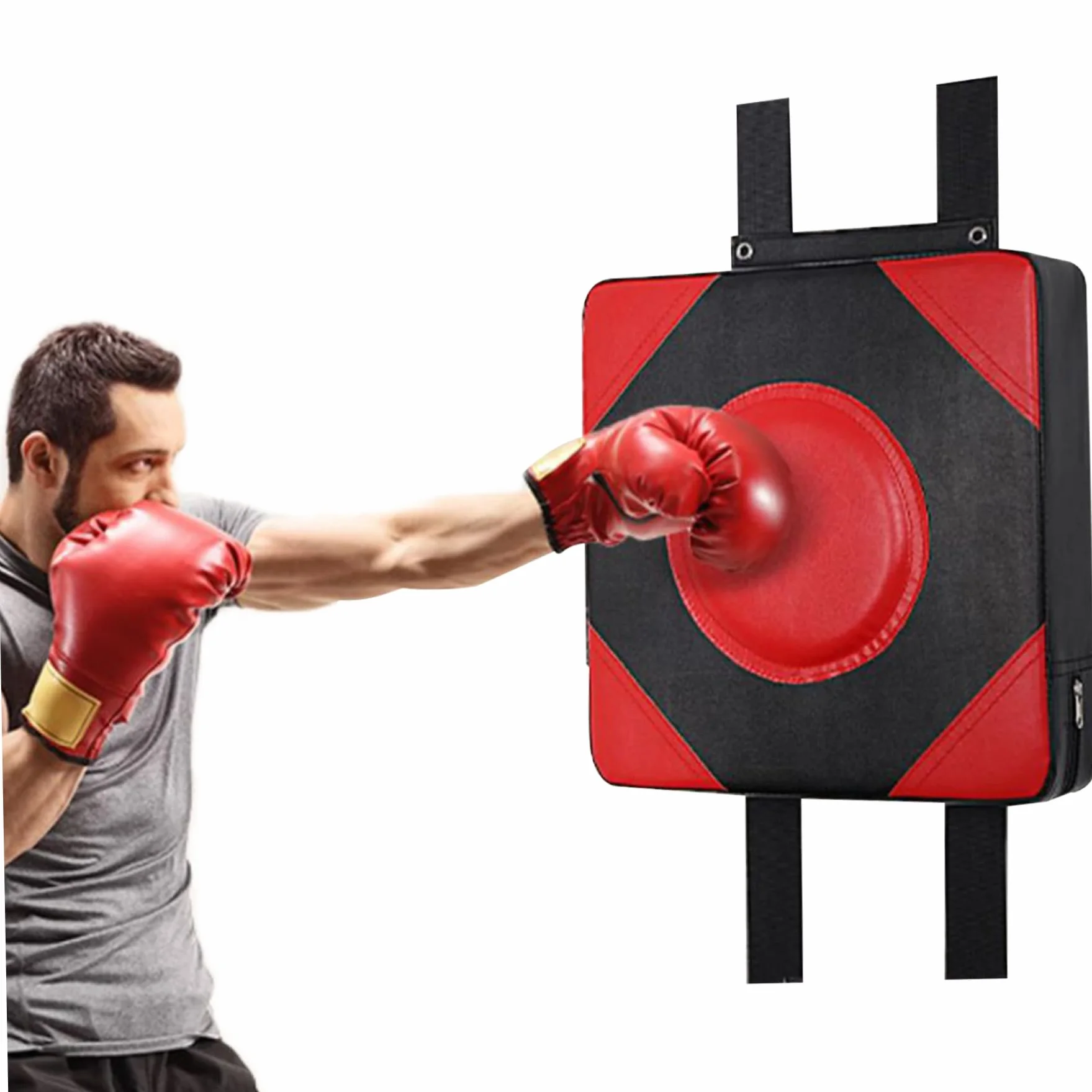 Almohadilla de Puñetazo Montada en la Pared Ajustable, Cojín de Boxeo 40x40x10 cm