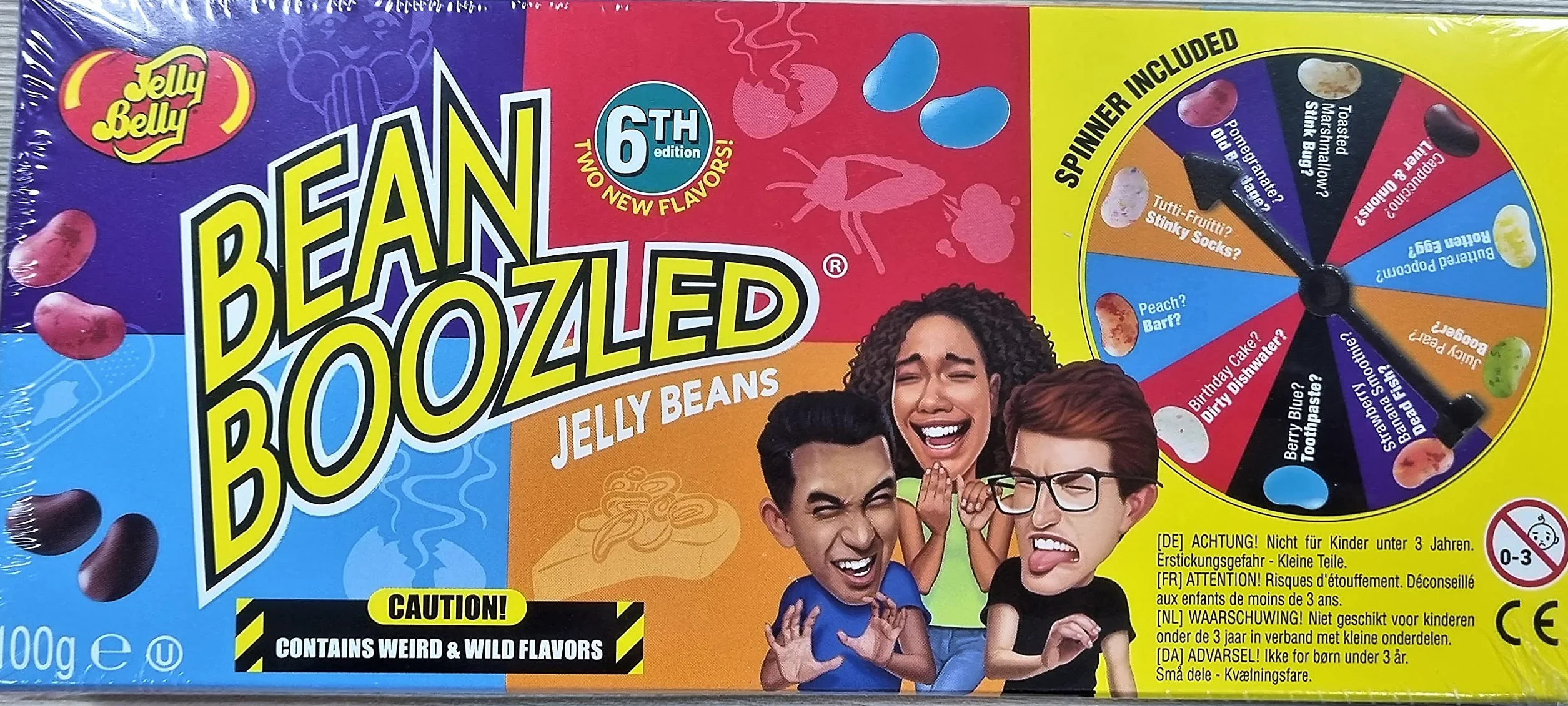 Holland Plastics Original Brand Paquete de Regalo Beanbozzled! 4ta edición ¡Habas de Jalea Completas con el hilandero! Caramelo y Juego en Todo en uno !!