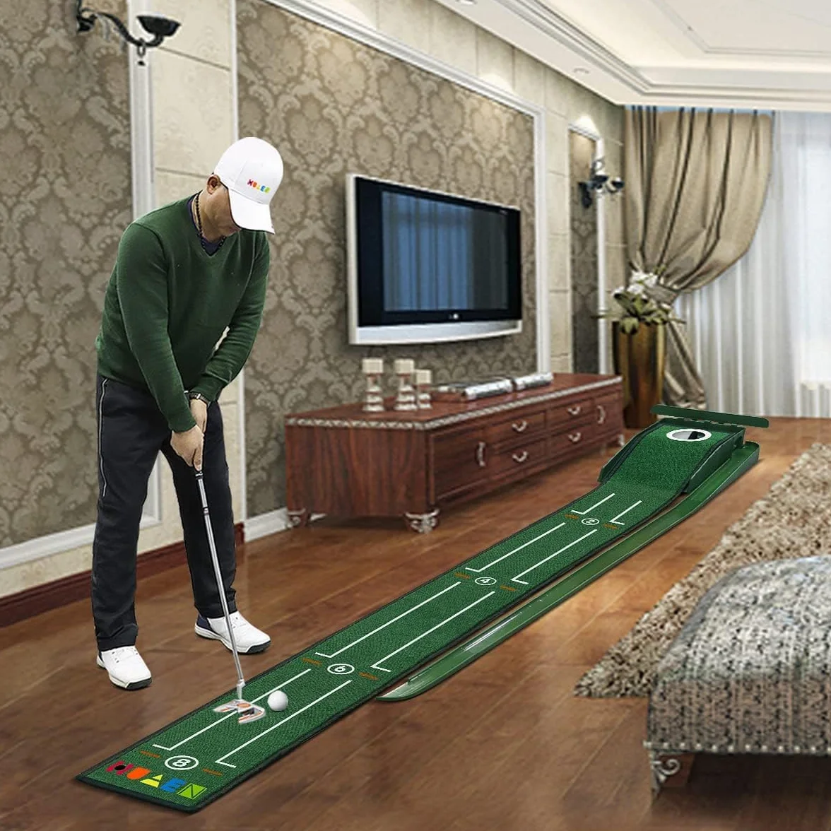 Putting Green Interior, Tapete Largo con Retorno Automático
