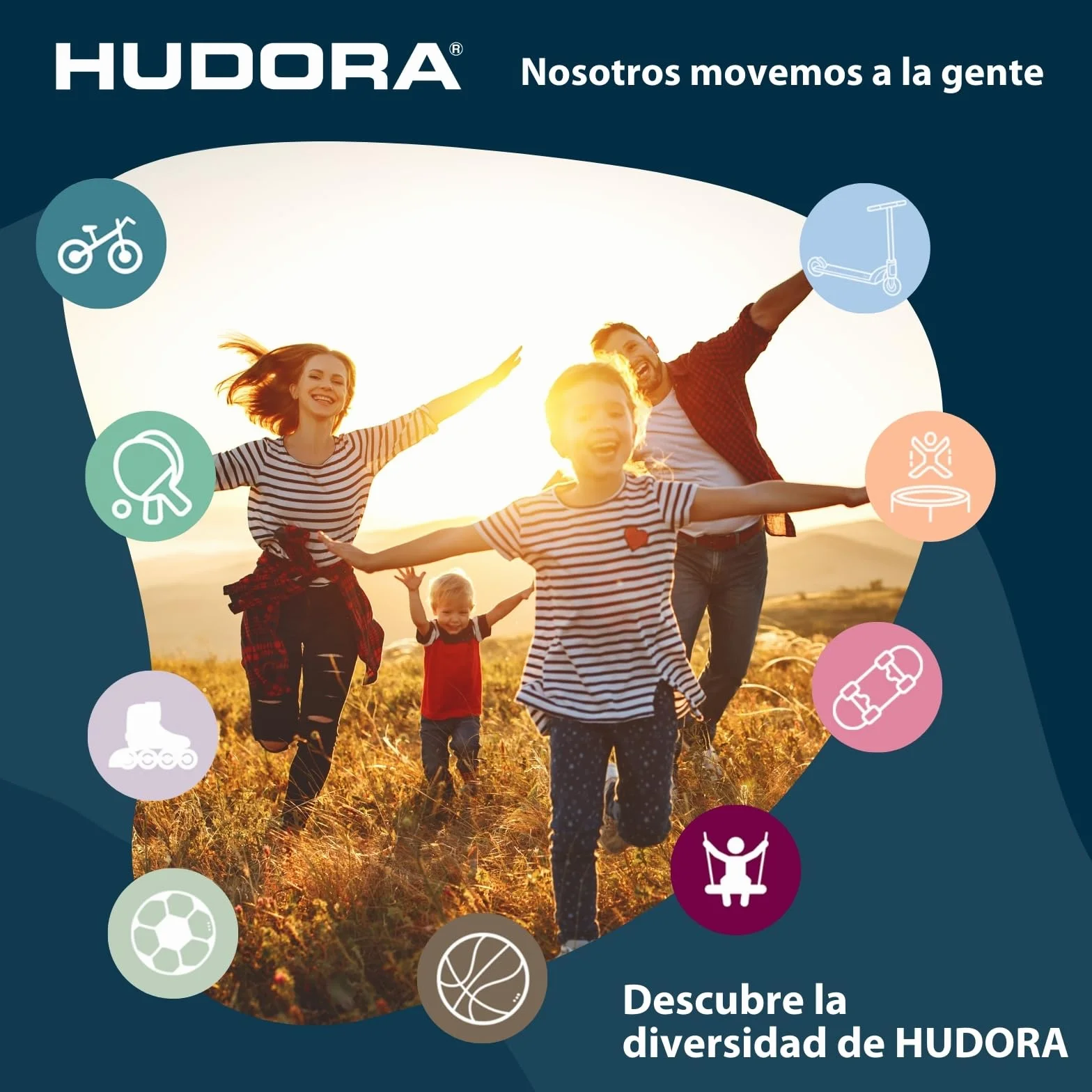 HUDORA Soporte Baloncesto All Stars 205 Canasta Ajustable Altura niños Adolescentes Exterior móvil jardín