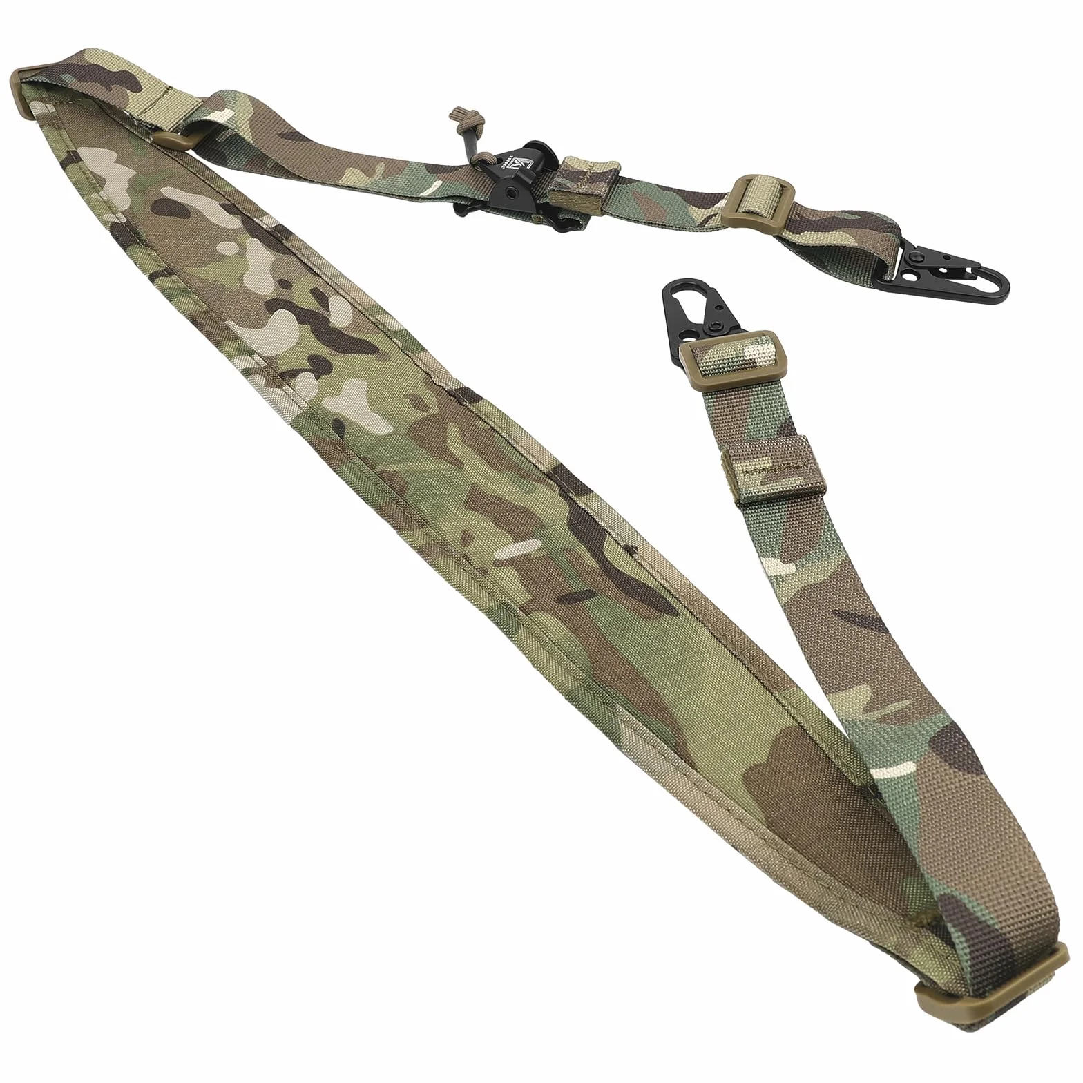 KRYDEX Eslinga táctica acolchada de 1/2 puntos con ganchos metálicos para rifle airsoft escopeta