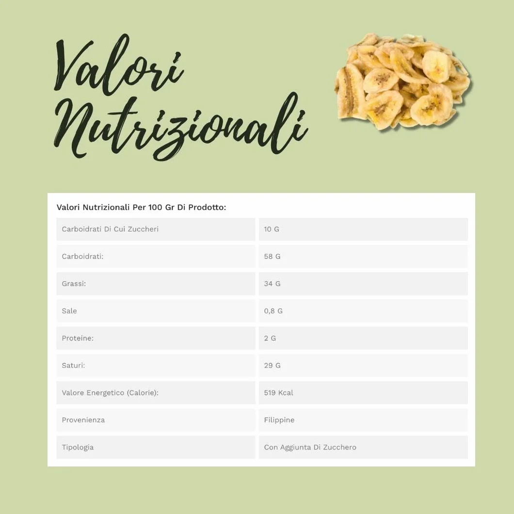 Natura d'Oriente Chips de Plátano Deshidratado 500 g