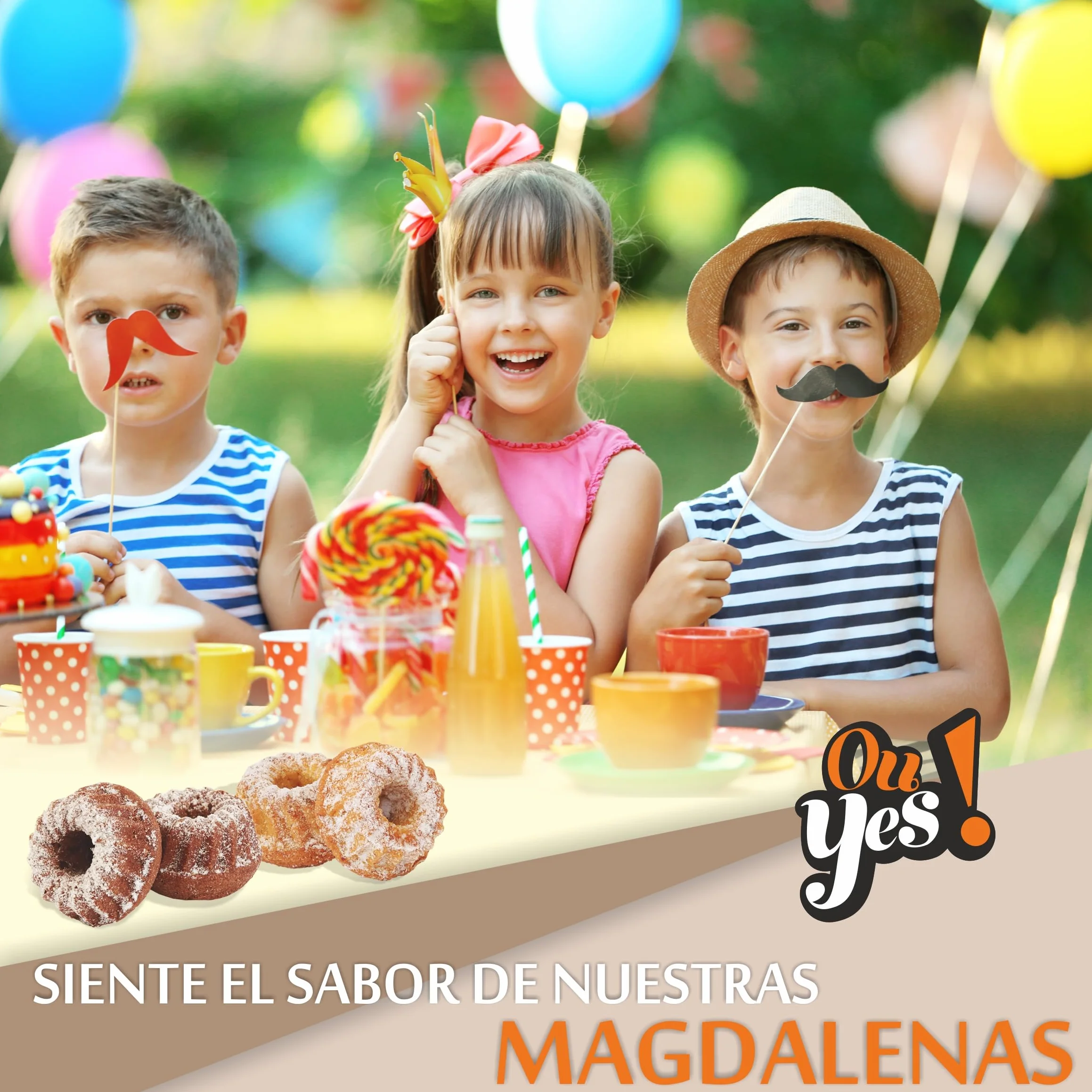 Ou Yes! 12 uds. x 51 g - magdalenas mixtas de 2 variedades - vainilla y cacao - envueltas en envoltorio individual y en paquetes listos para llevar (peso neto 612 g)