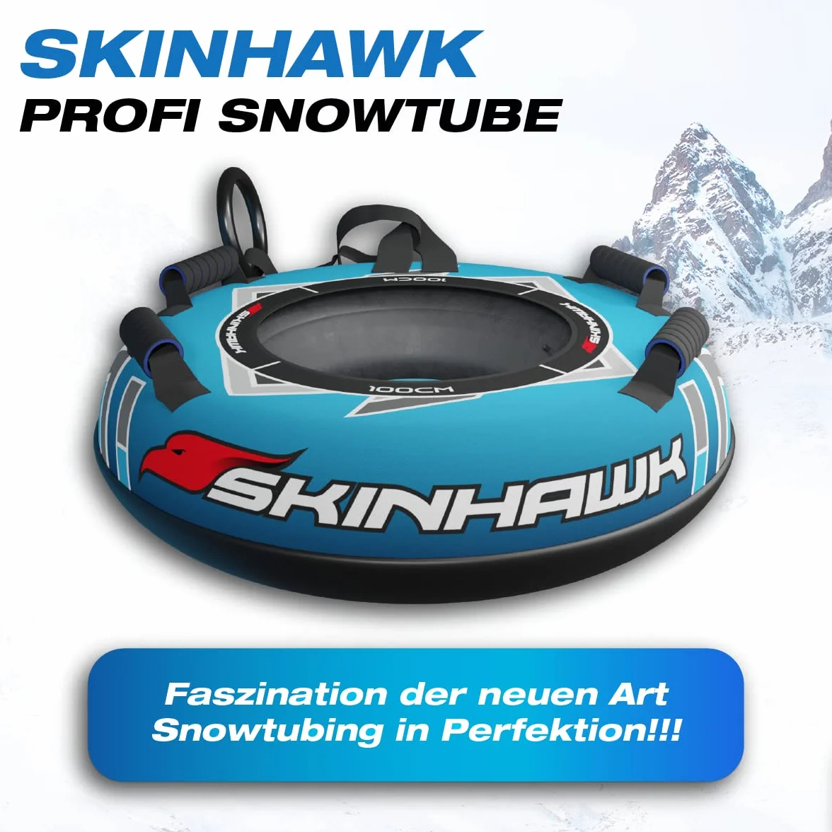 SKINHAWK Profi Snow Tube 80 cm Antideslizante Azul