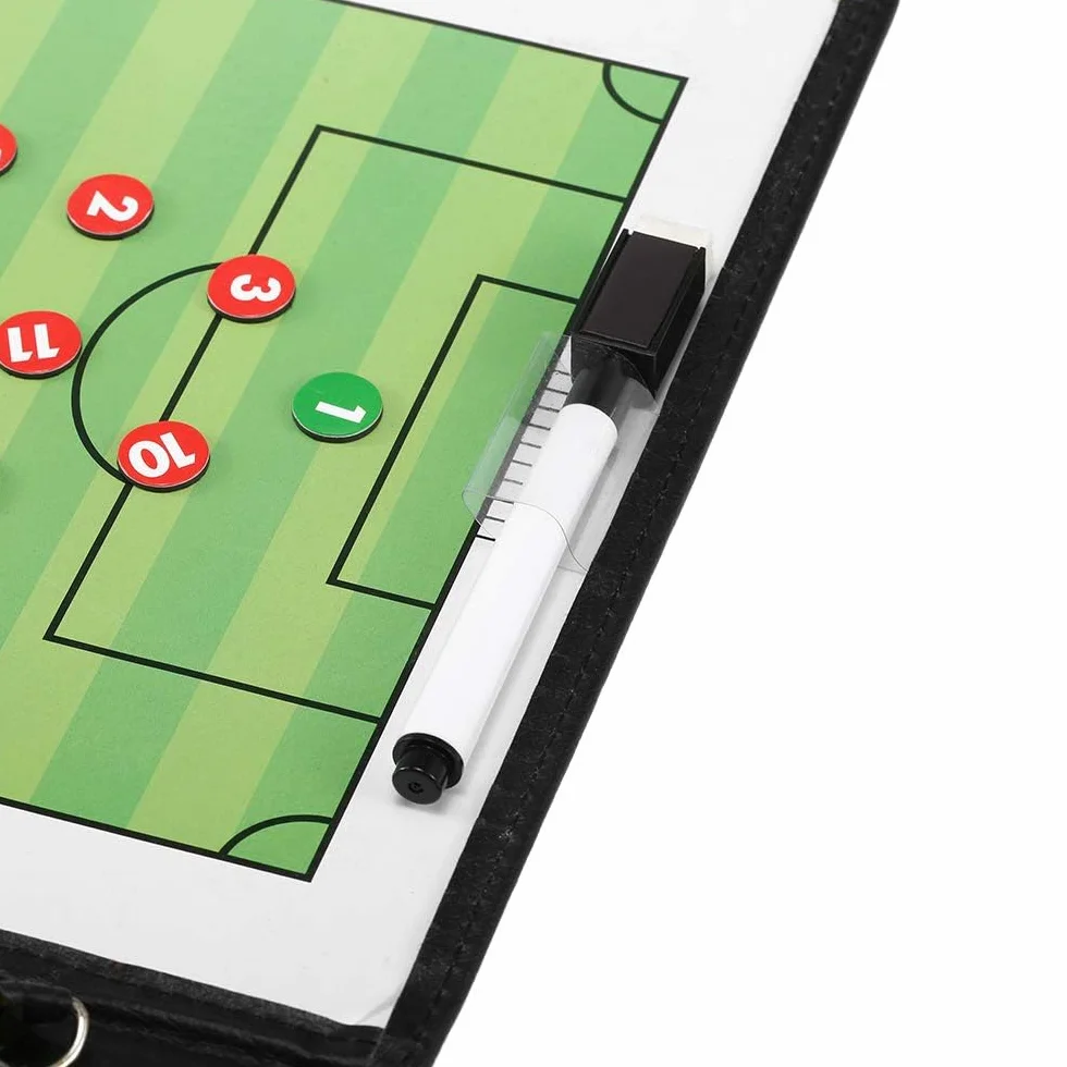 Tablero de Táctica Magnética de Fútbol Plegable con Marcador de Jugadores