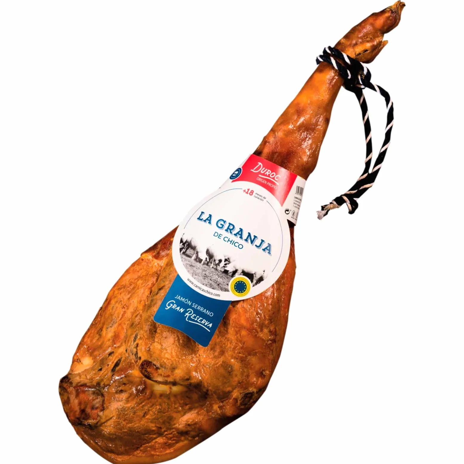 Jamón Serrano duroc Gran Reserva (entre 7 y 8 kilos) jamón con 18 meses o mas de curación, jamón con pata raza duroc