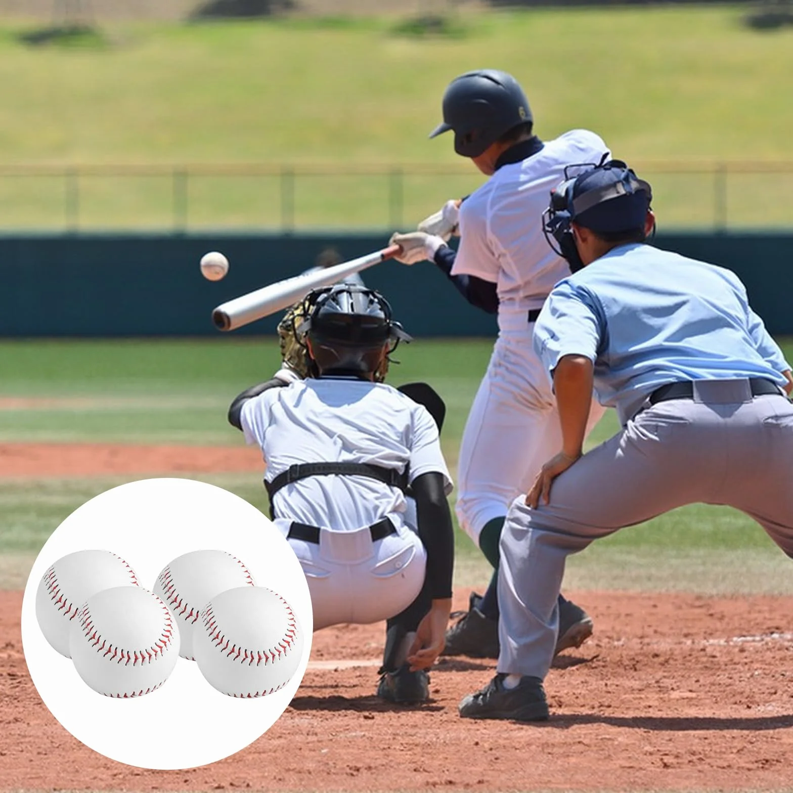 Pelotas de béisbol de 9 pulgadas cosidas a mano, PU, núcleo de goma dura y suave para adultos, entrenamiento