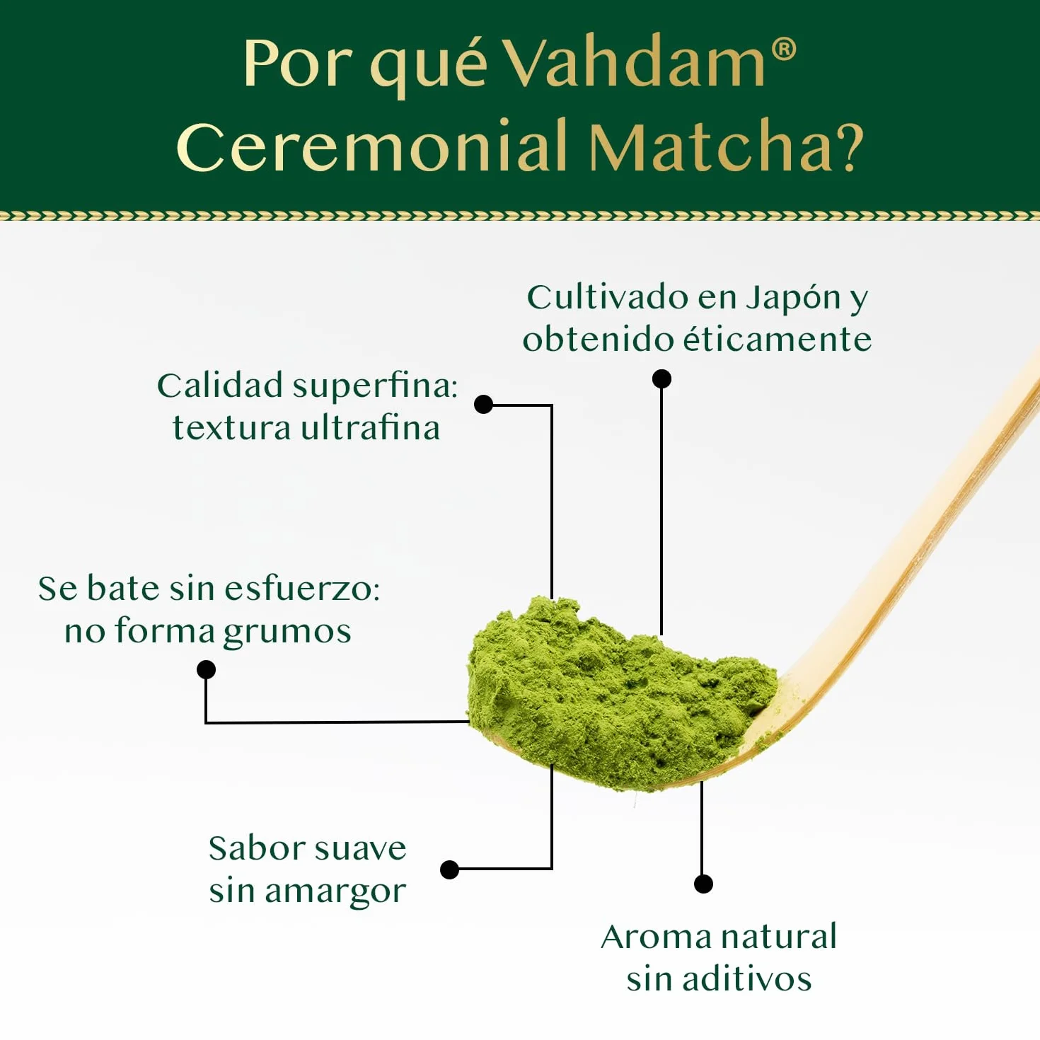 VAHDAM Matcha Ceremonial 30g | Té Verde Matcha Japonés Grado Ceremonial de Uji, Japón | Polvo Ultra Fino y Sedoso | Sabor Delicado Sin Amargor | Ideal para Ceremonia del Té y Matcha Latte