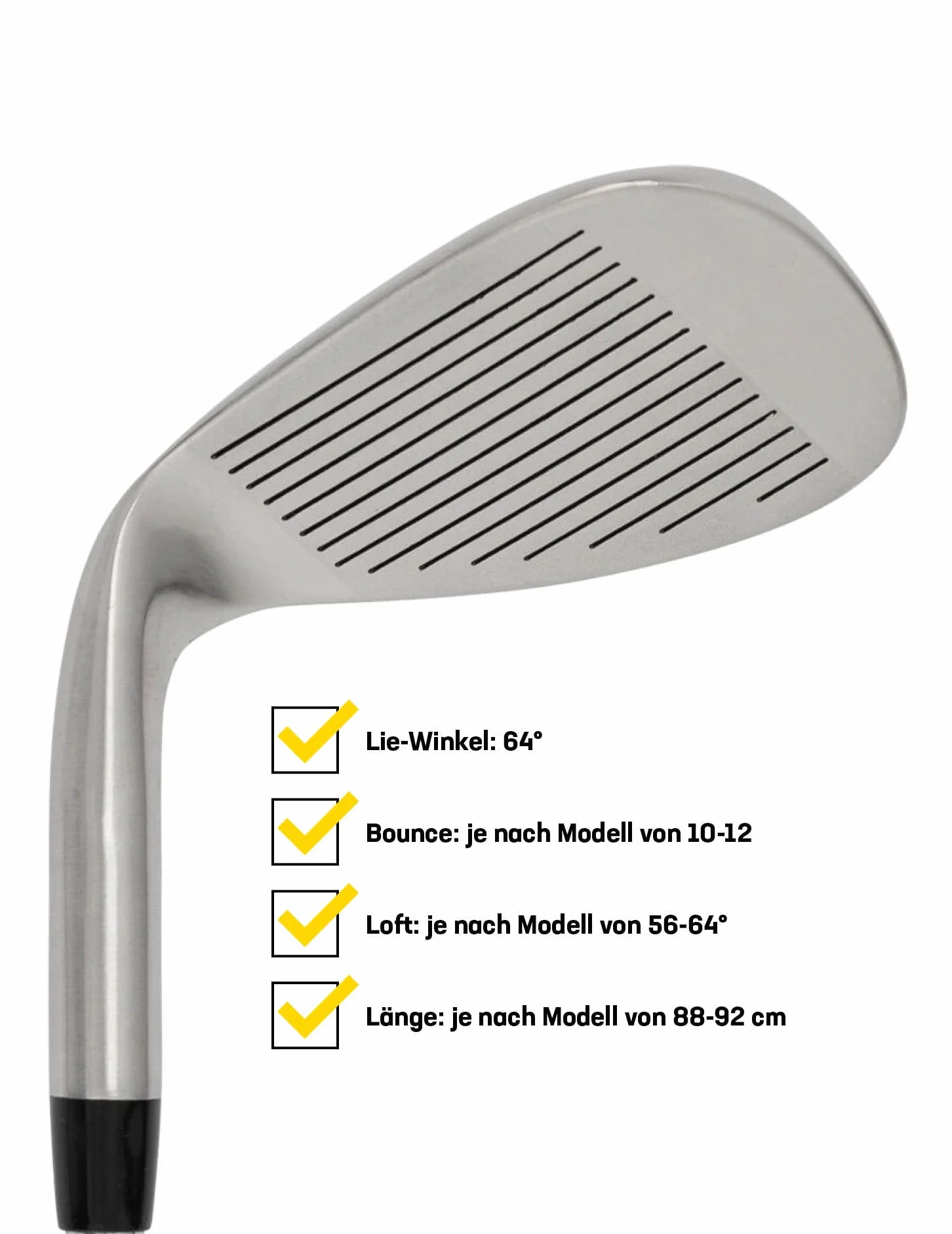 JELEX Mano derecha acero inoxidable 88-92 cm 64° 480 g mango goma ergonómico