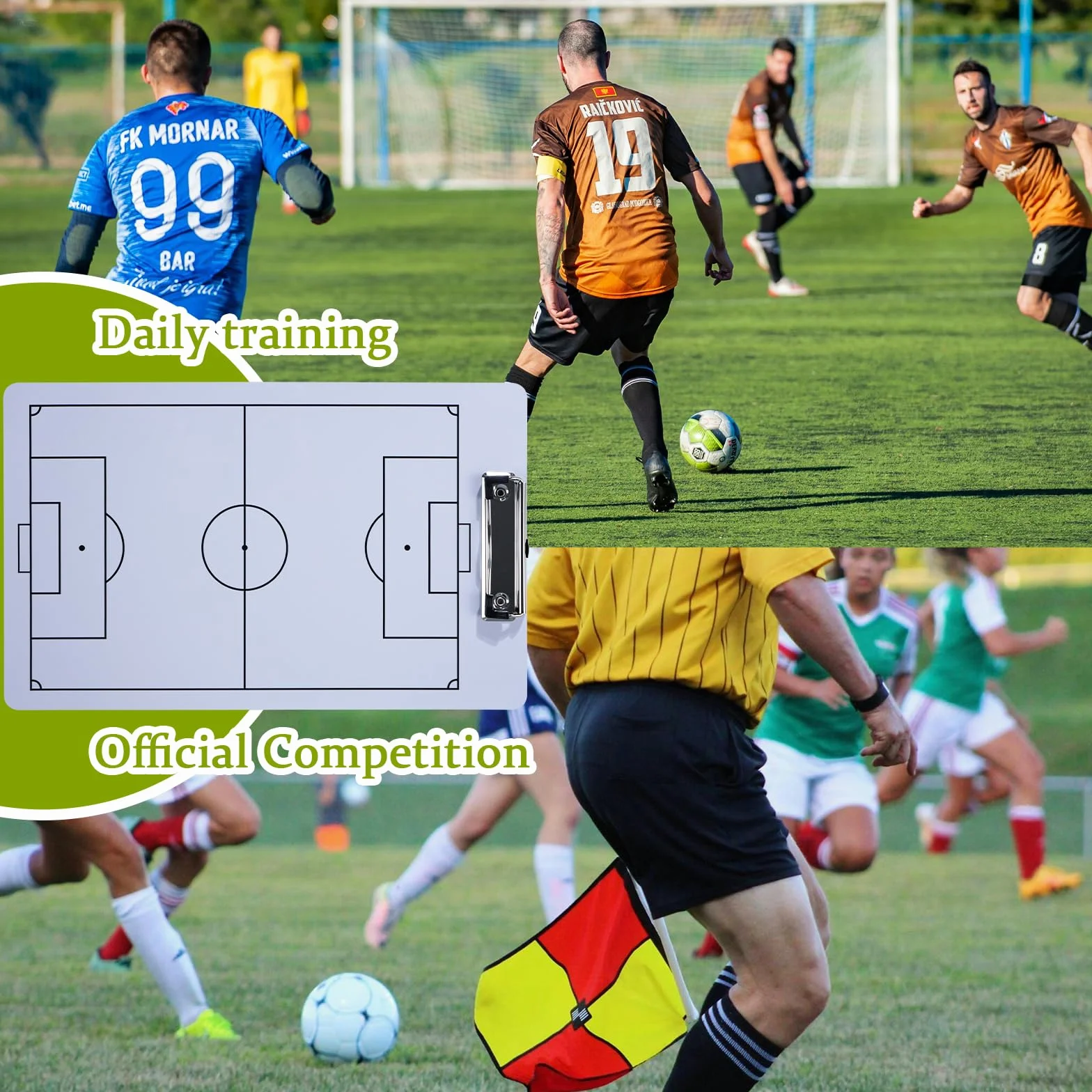 Pizarra Táctica de Fútbol Entrenador Magnética Plegable con Lapiceros Borrador