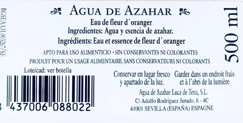 Agua de Azahar Luca de Tena La Giralda (500ml)