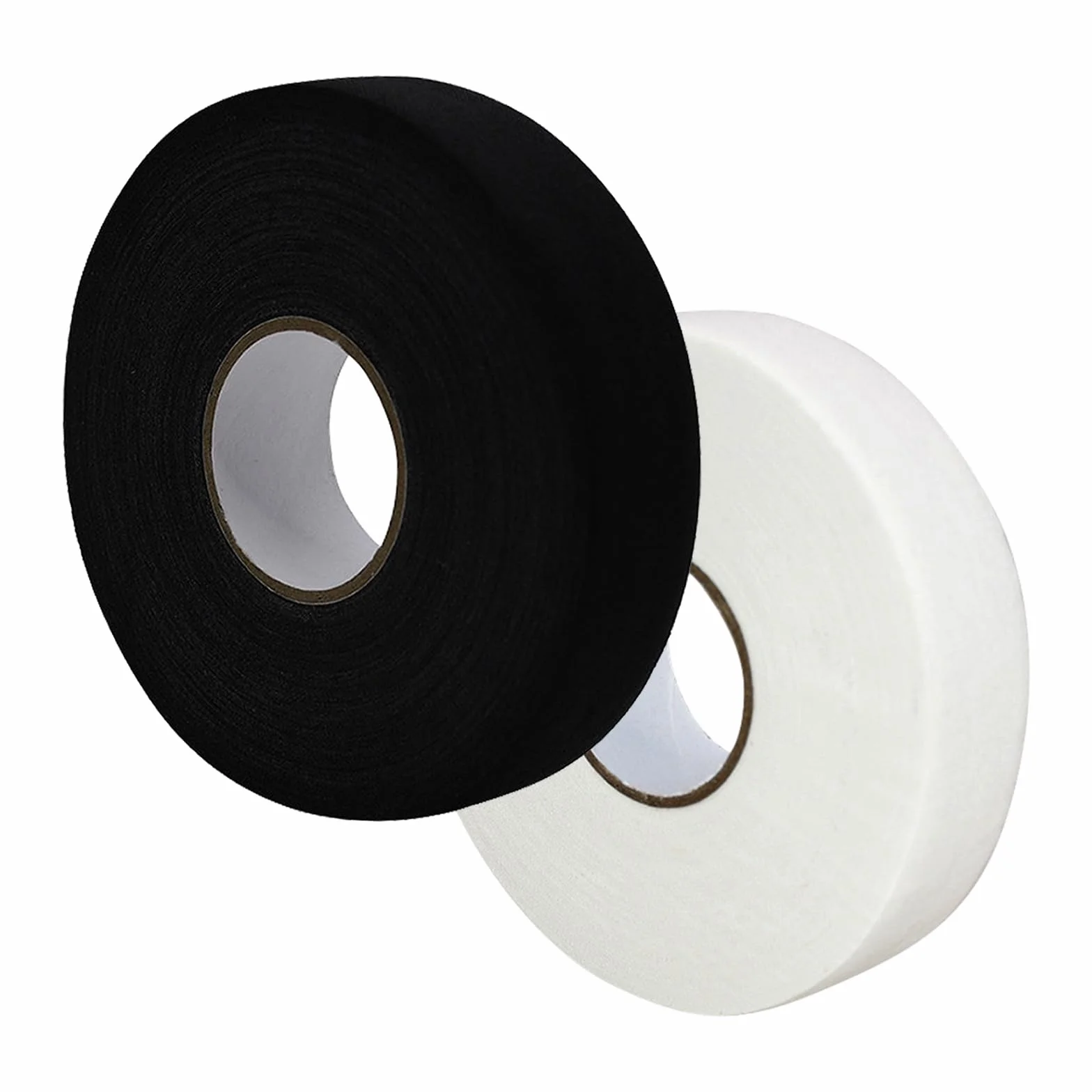 Cinta Hockey Autoadhesiva 25m x 25mm Palo Stick Agarre para Golf Tenis Bádminton (Negro Blanco)