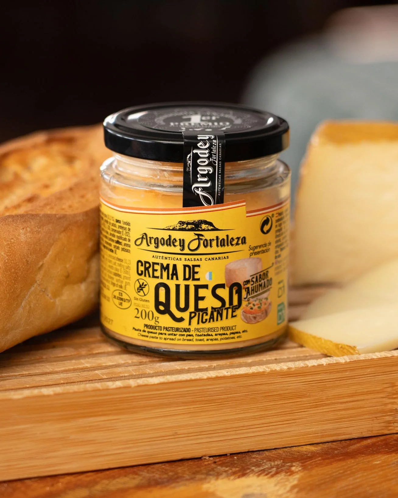 Argodey Fortaleza Crema de Queso Ahumado Picante 200g Salsa Cremosa para Untar