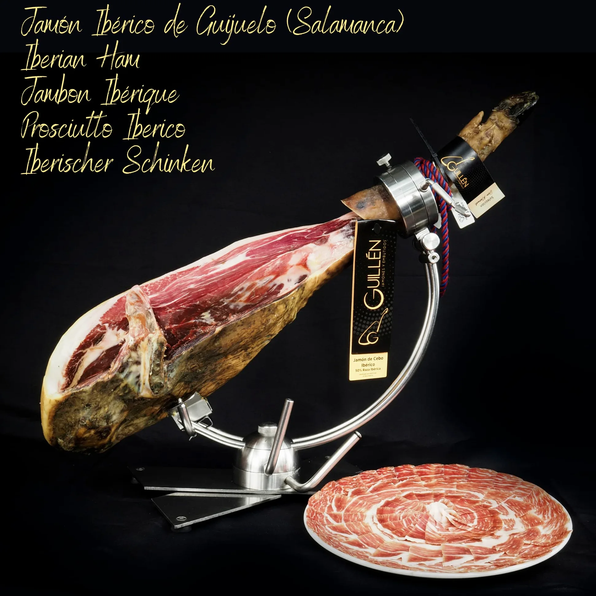 7.5 kg Jamon Iberico de Cebo 50% Raza Iberica aprox - Pieza Completa - Embutidos ibéricos de Guijuelo Salamanca de GUILLEN JAMONES Y EMBUTIDOS - Un auténtico placer