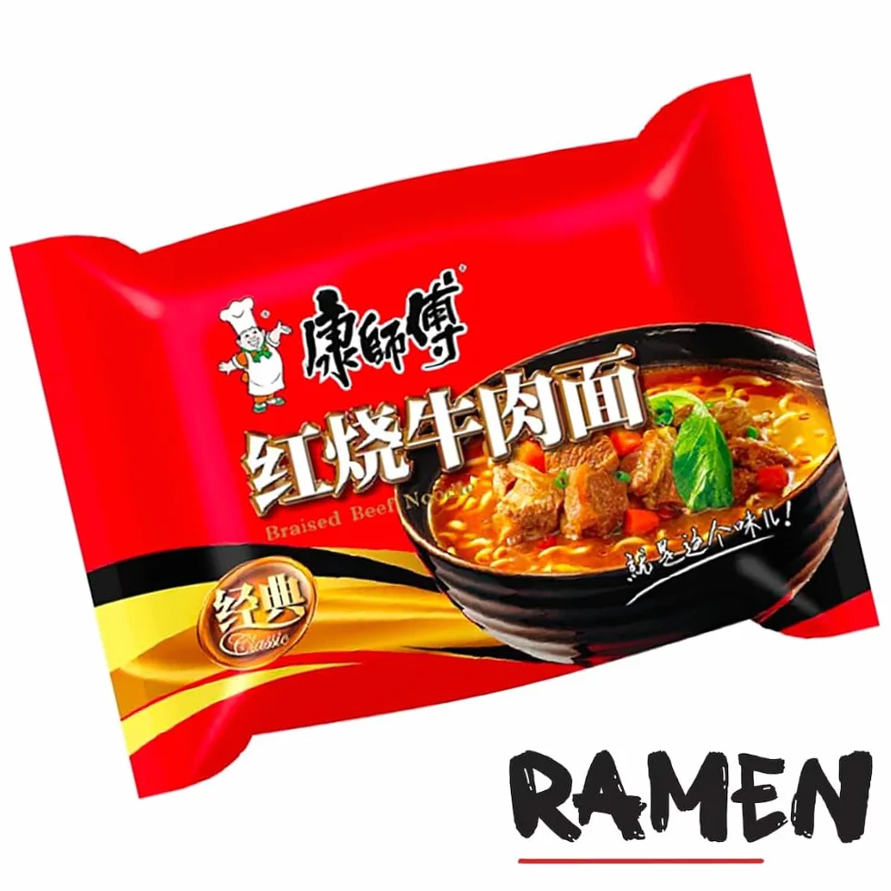 Pack 24 Ramen Fideos Instantáneos Sabor Ternera - Instant Noodle Tallarines