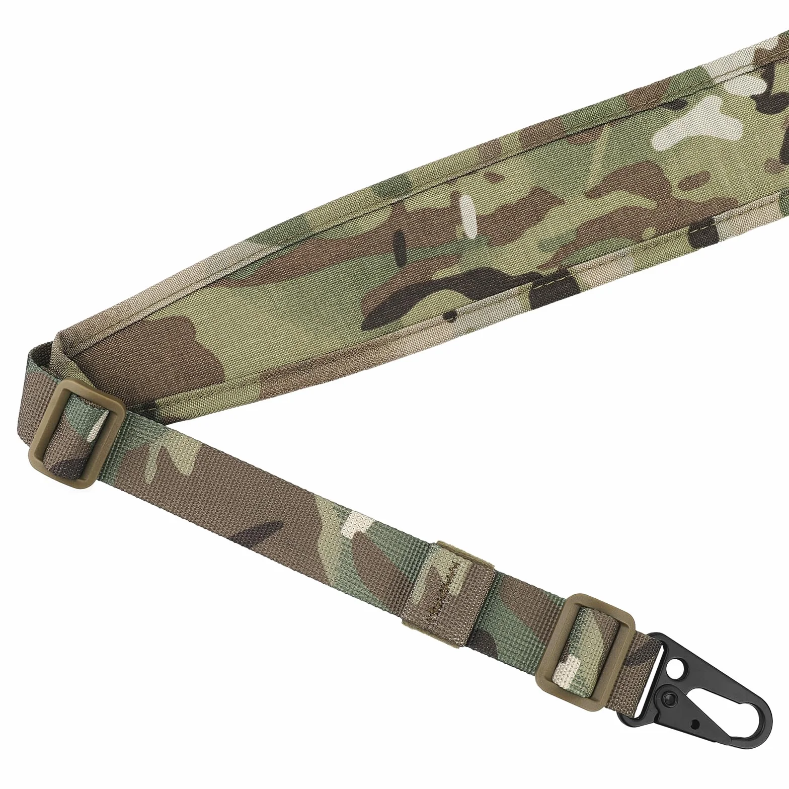 KRYDEX Eslinga táctica acolchada de 1/2 puntos con ganchos metálicos para rifle airsoft escopeta