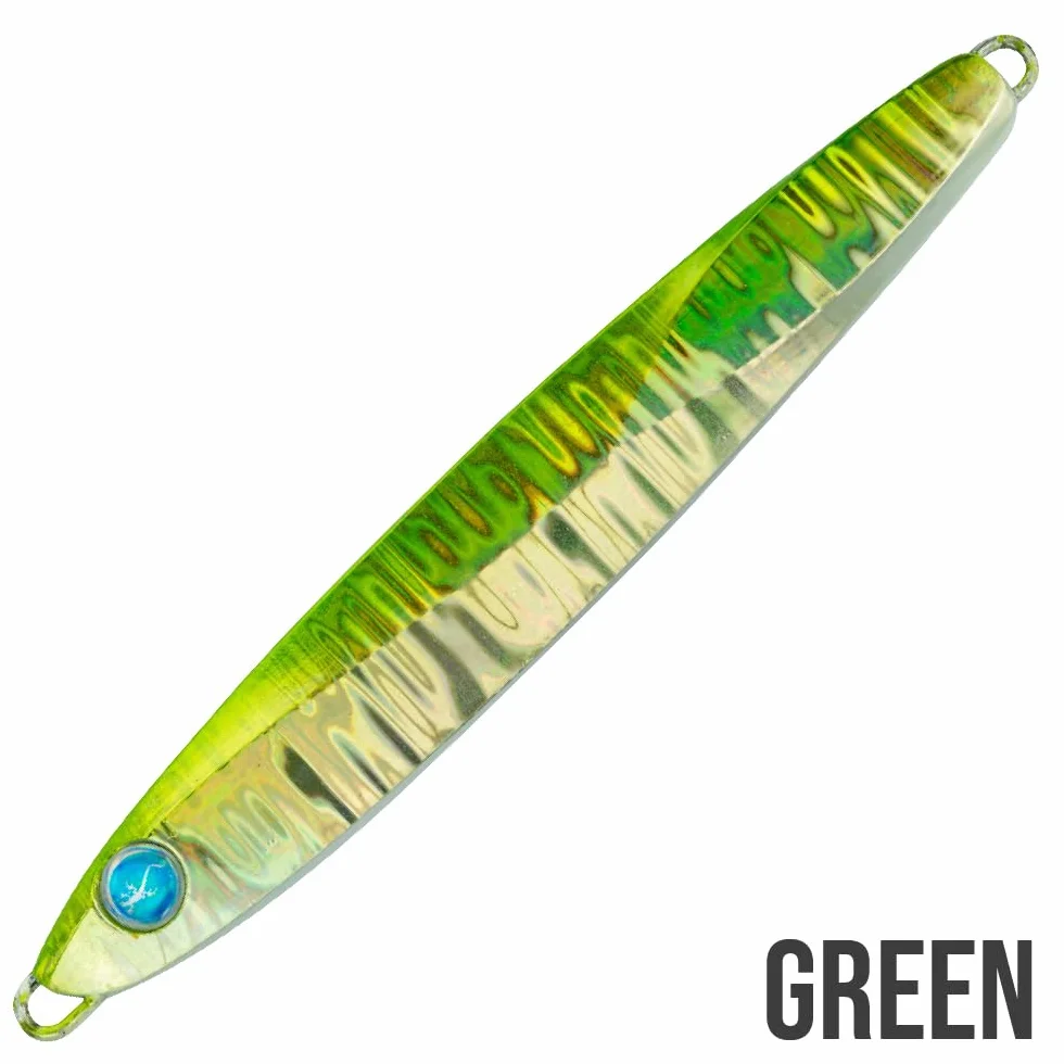 SEASPIN LEPPA 77 Slim Jig Green 115 mm 77 g Casting Jig