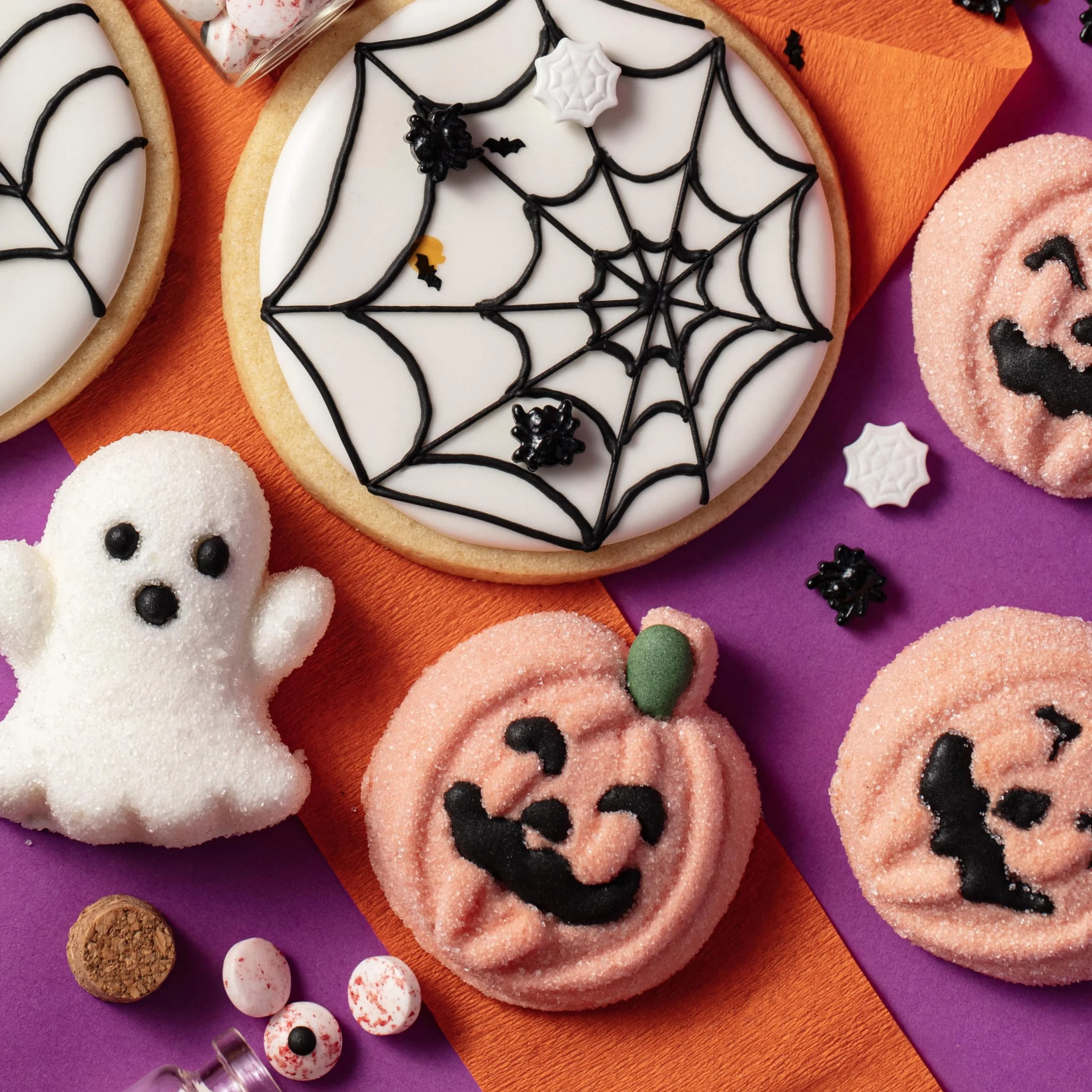 Topper de Malvavisco para Pasteles de Halloween – Set de 12 Calabazas (180g)